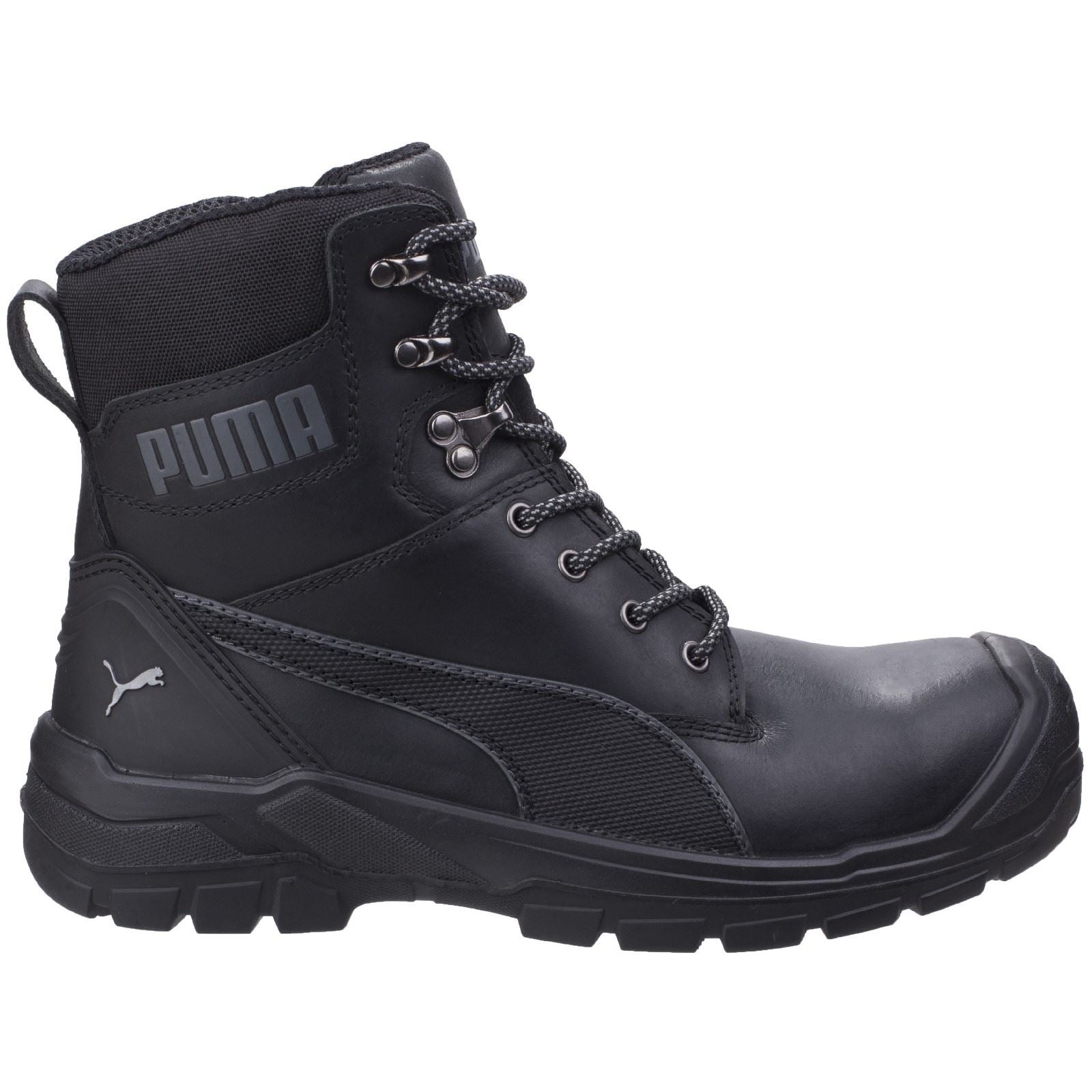 Puma Safety Eroberung 630730 Leder Schwarze Farbe Sicherheitsstiefel
