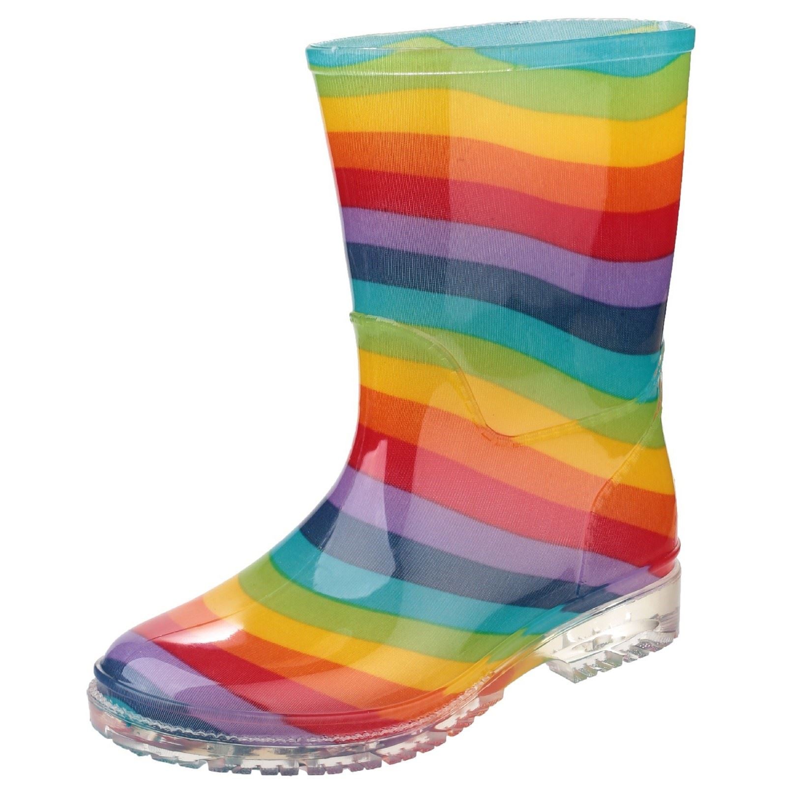 Cotswold PVC Jnr Mädchen Regenbogen Gummistiefel Aus Pvc