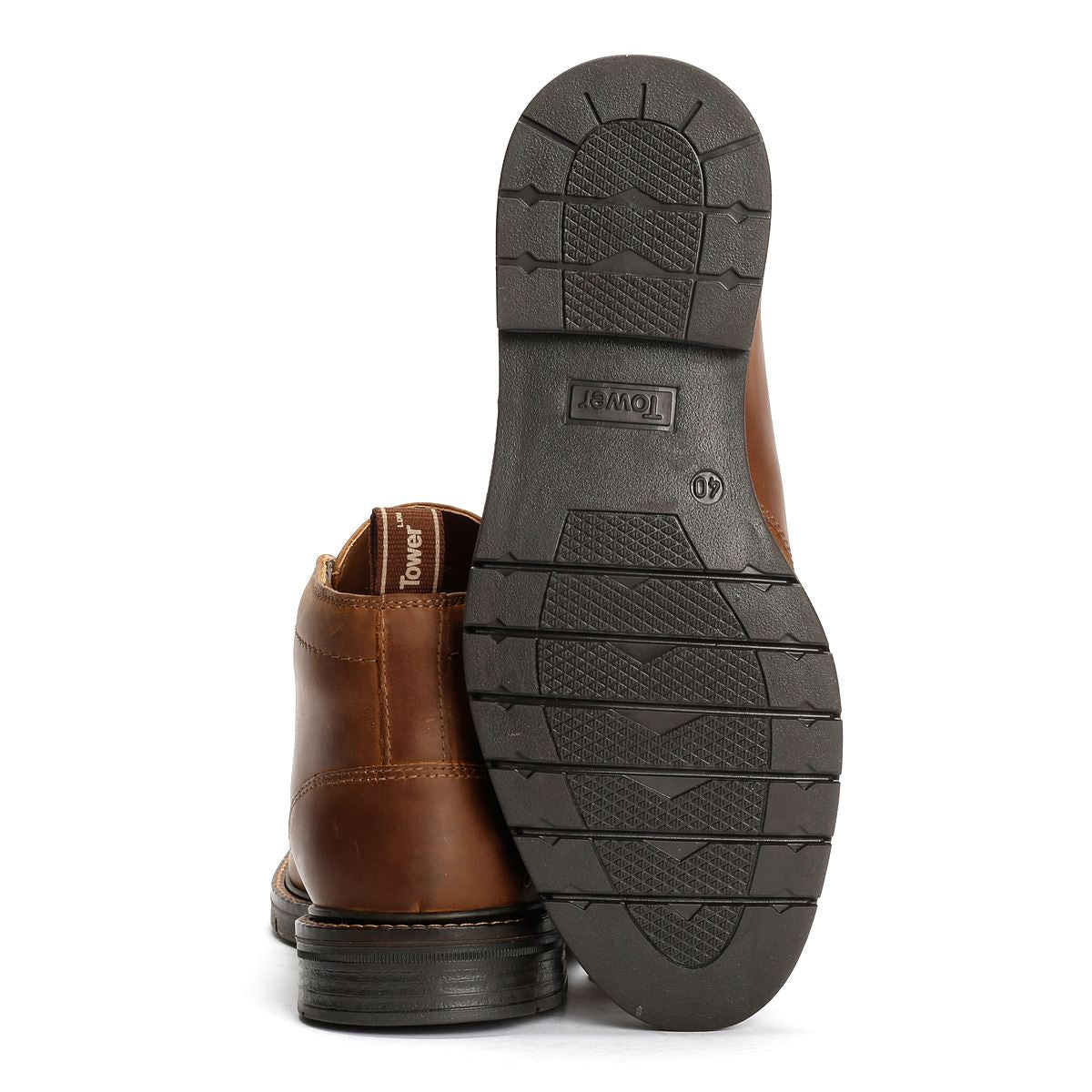 Tower London Armour Chukka Lace Leder Herren Hellbraun Stiefel