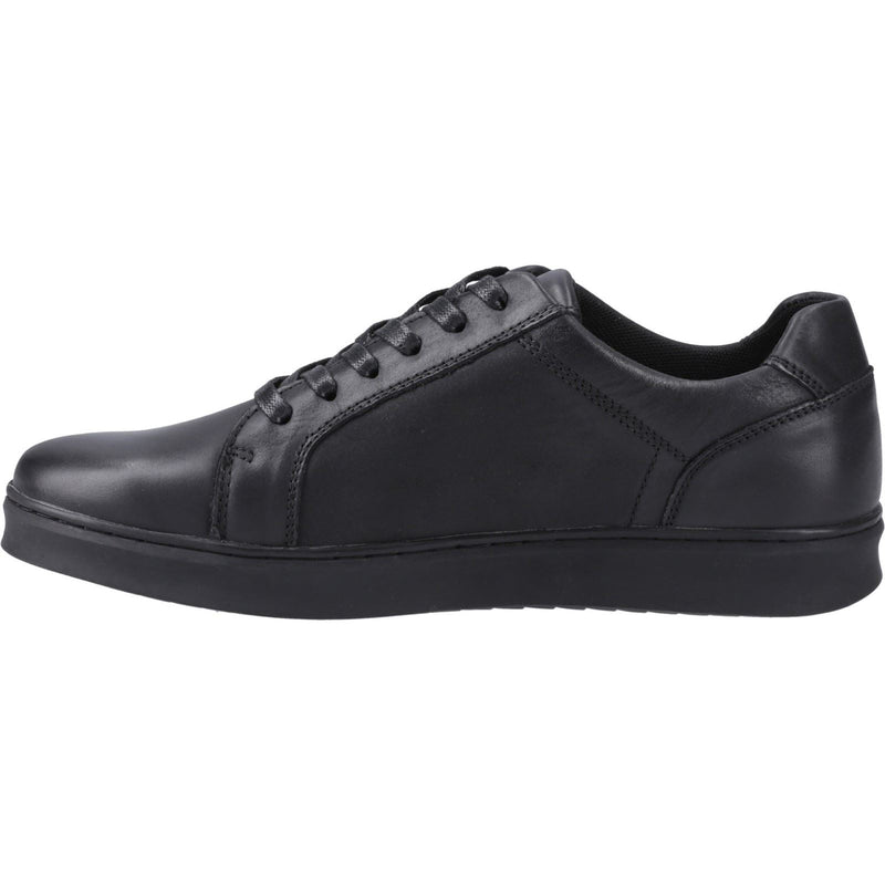Hush Puppies Madden Herren Schwarz Leder Sneaker