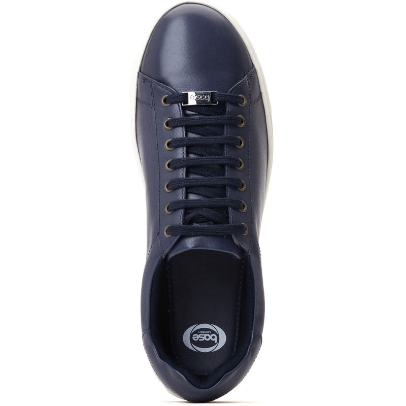 Base London Tucker Herren Sneaker Aus Leder In Marineblau