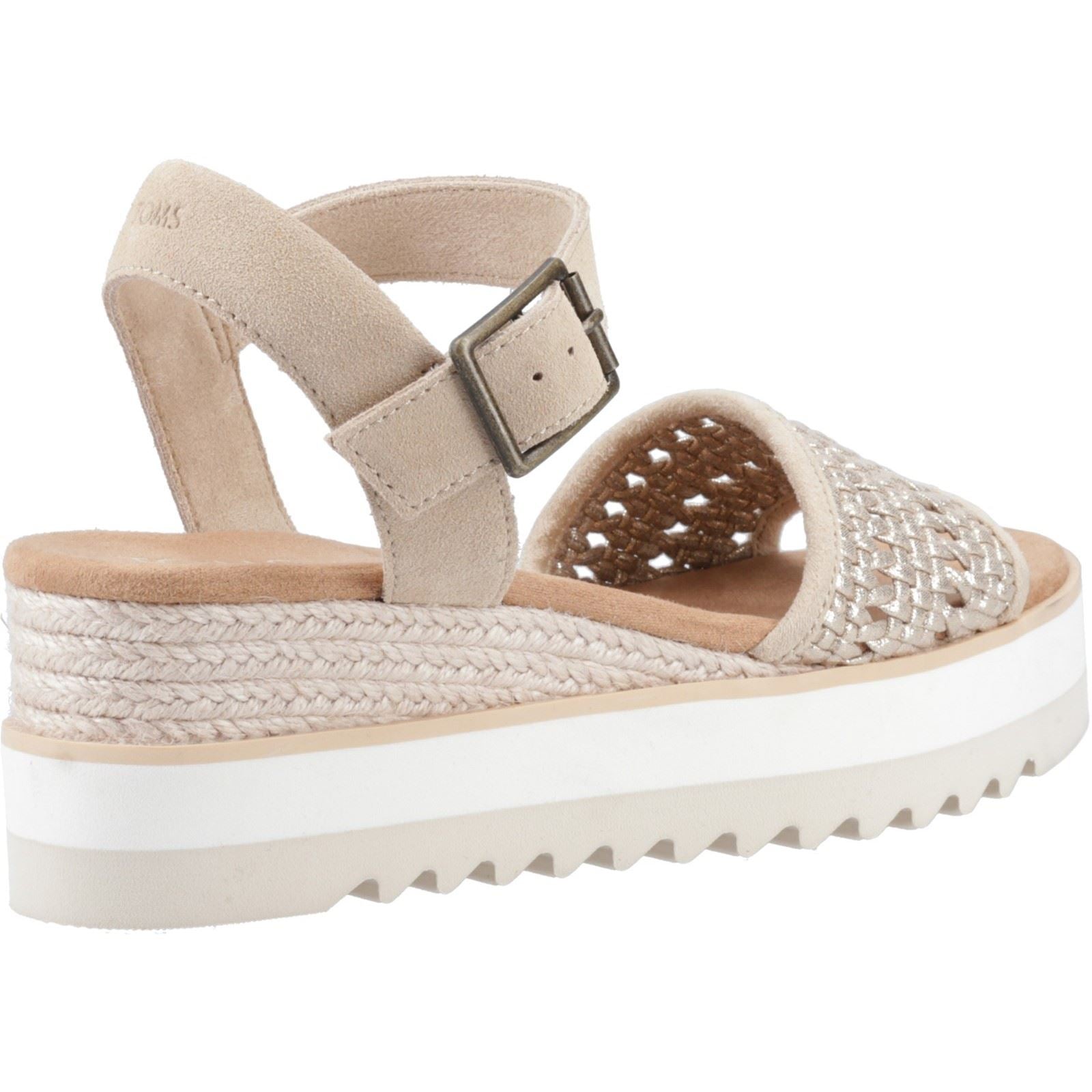 TOMS Diana Damen Sandalen Aus Champagnerleder