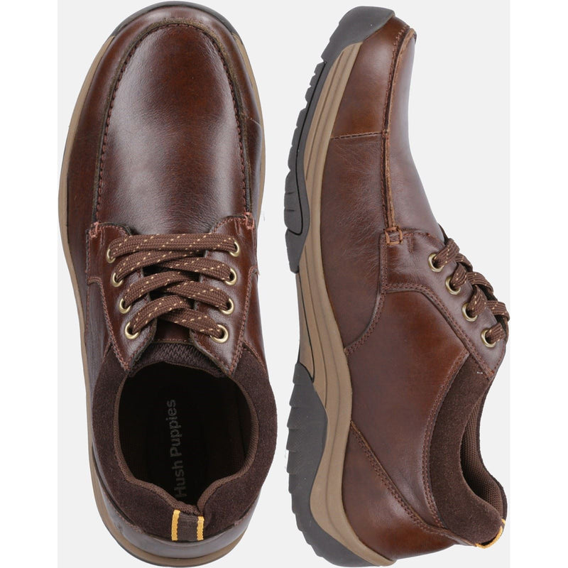 Hush Puppies Derek Herren Kaffeebraune Lederschnürschuhe