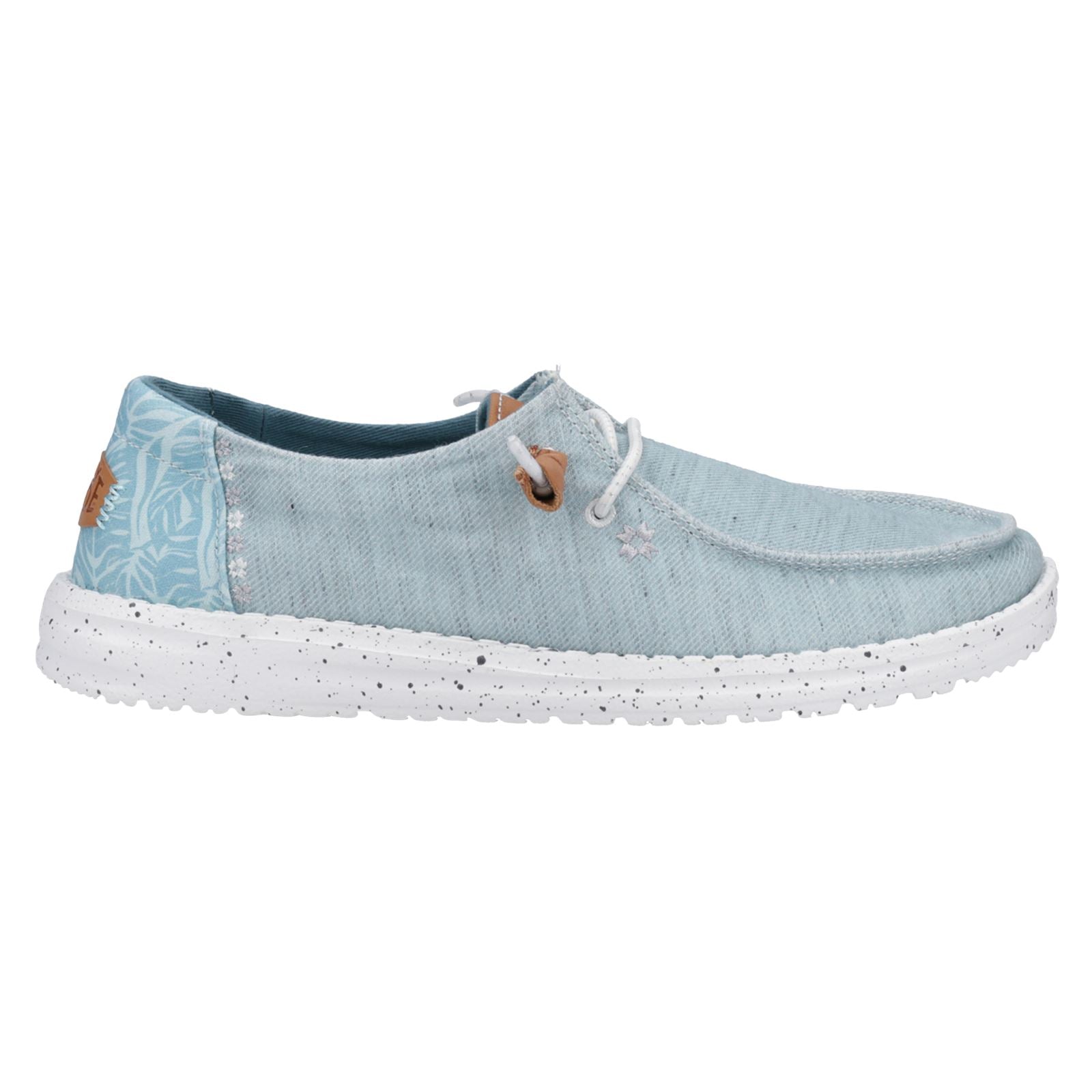 HEYDUDE Wendy Heathered Slub Tropical Damenblaue Mokassins