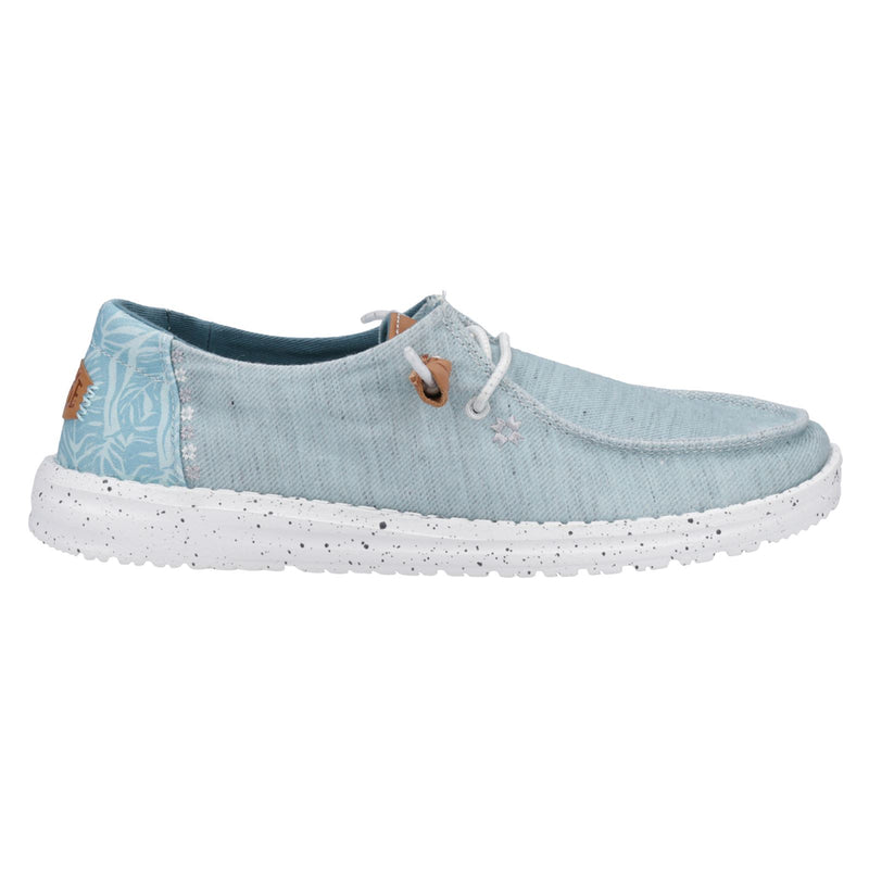 HEYDUDE Wendy Heathered Slub Tropical Damenblaue Mokassins