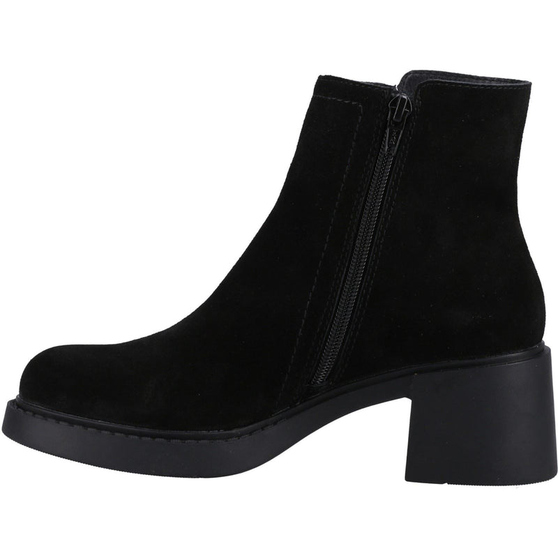 Hush Puppies Adele Damen Wildleder Schwarze Farbe Stiefeletten mit Absatz