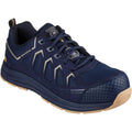 Skechers Workwear Malad II Textile Herren Sicherheits Sneaker In Marineblau/Tan