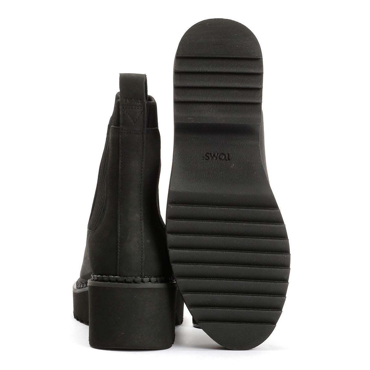 TOMS Millie Nubuck Damen Schwarze Stiefel