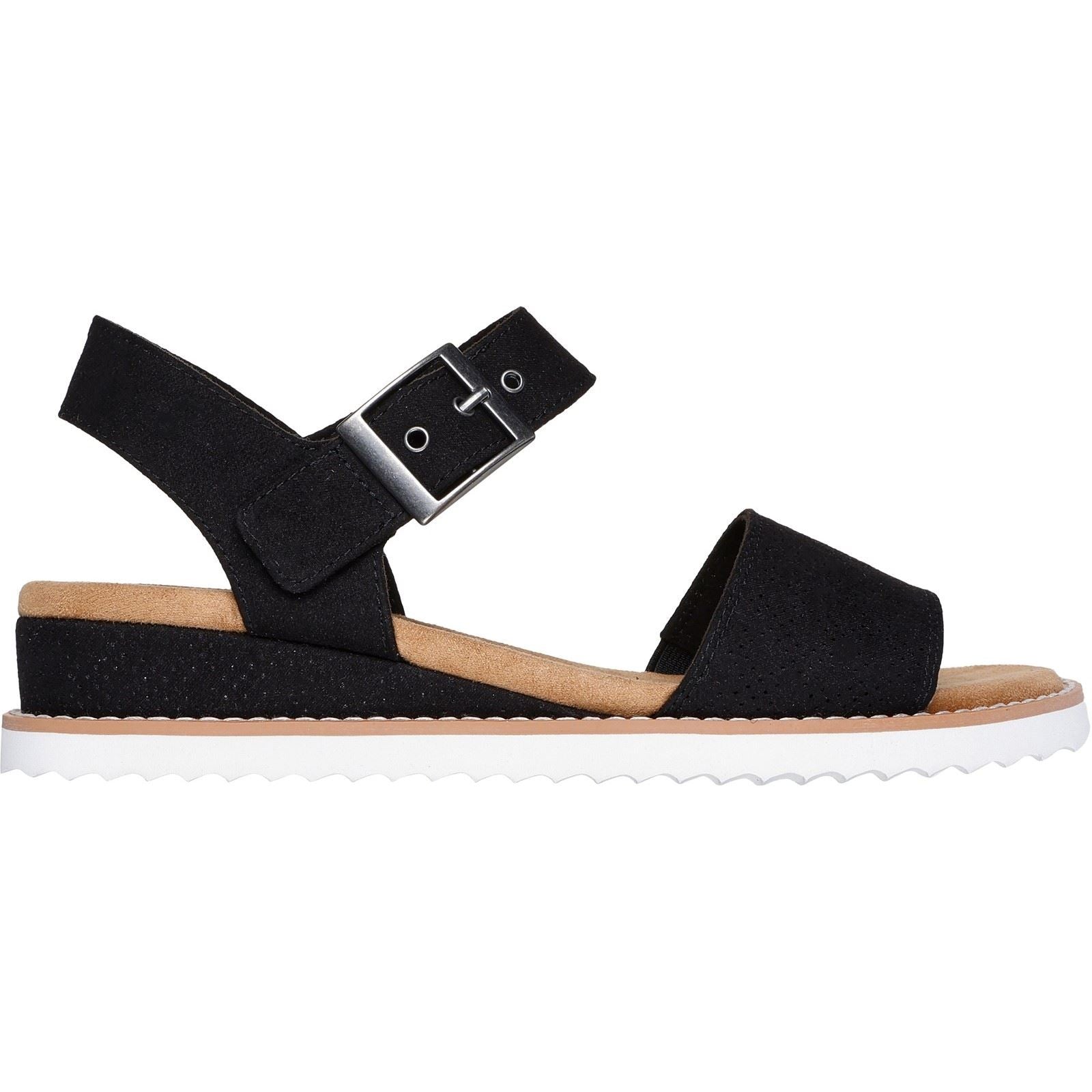 Skechers Desert Kiss Serendipitous Synthetik Damen Schwarz Sandalen