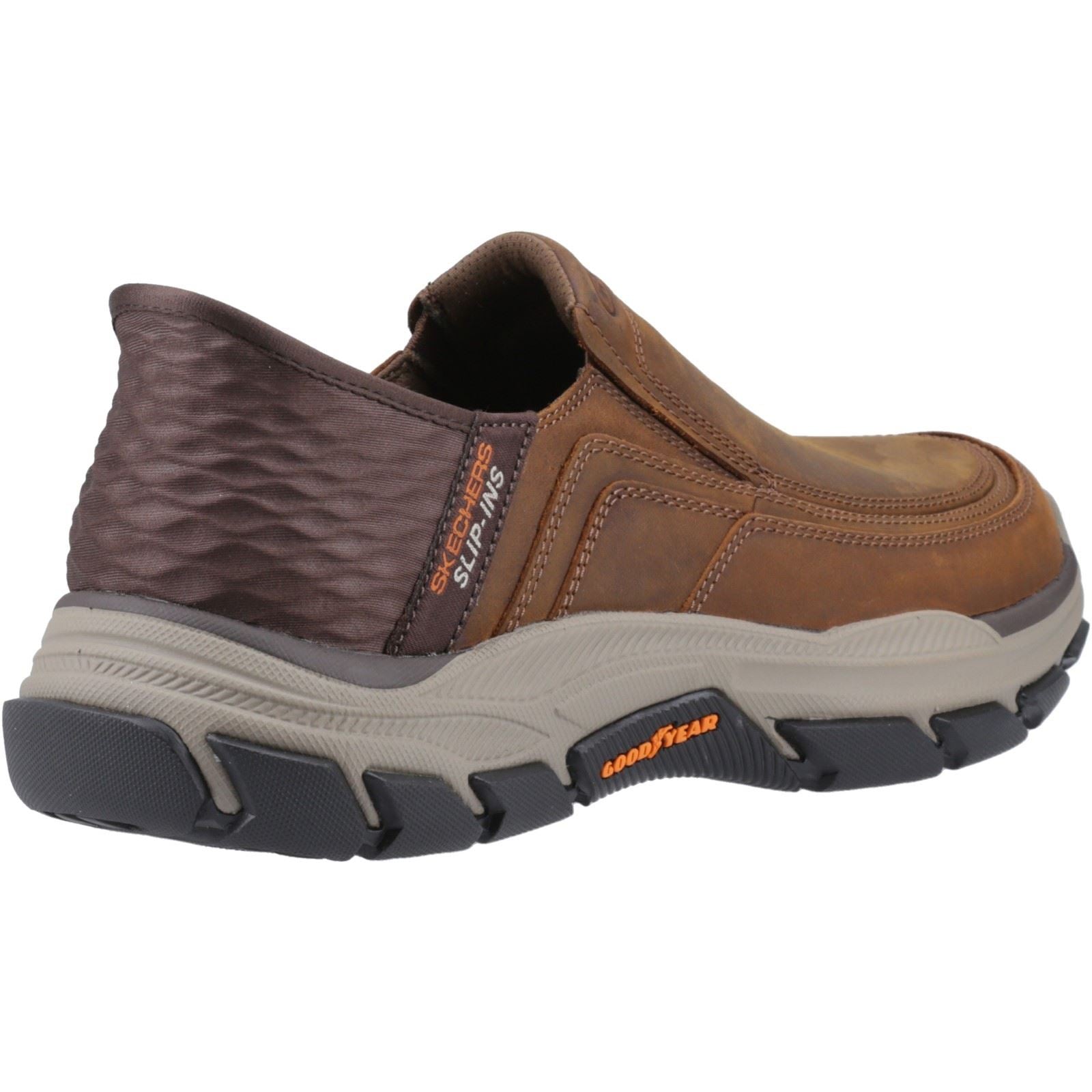 Skechers Respected Elgin Herren Mokassins Aus Dunkelbraunem Leder