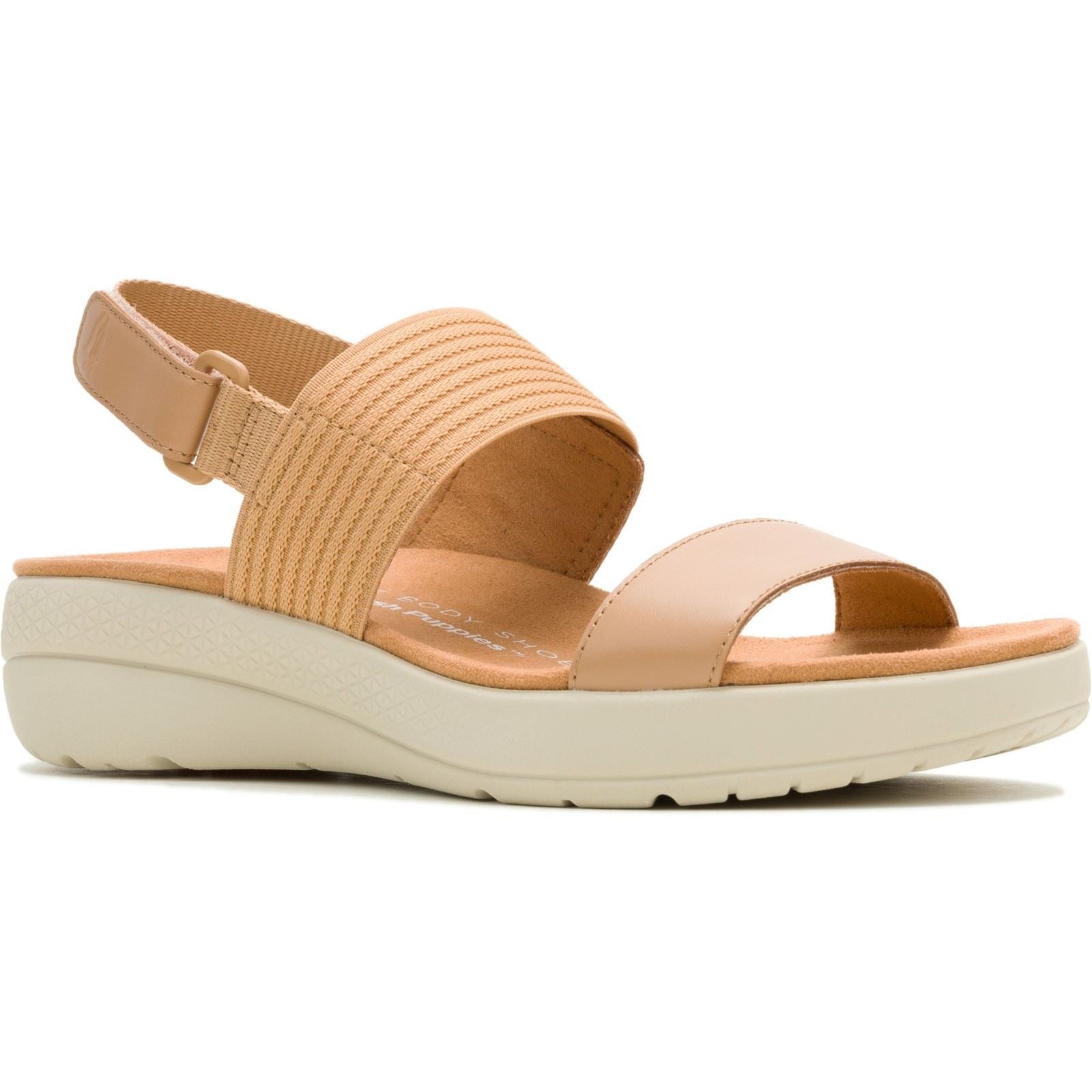 Hush Puppies Breathe Slingback Leder Damen Tan Sandalen