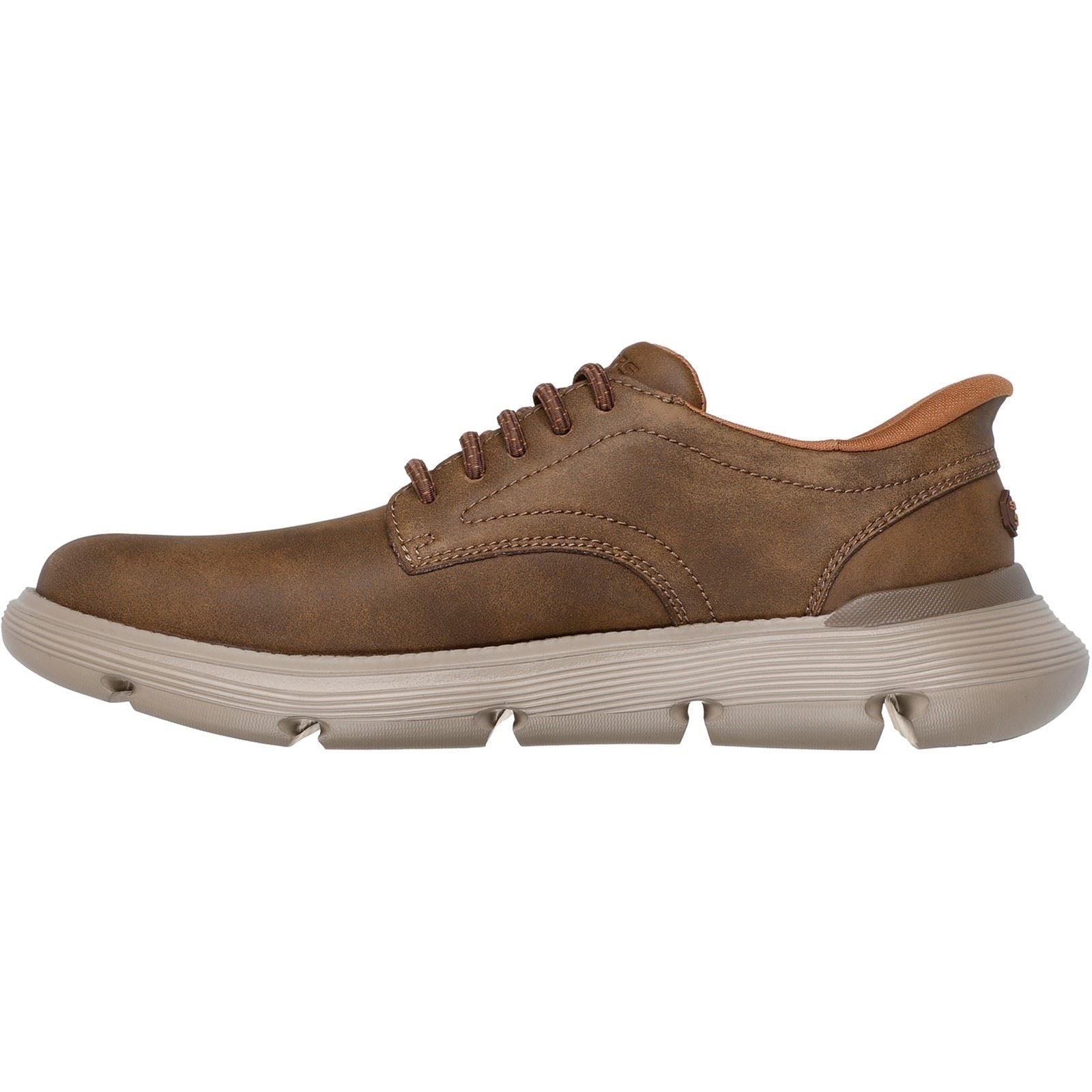 Skechers Garza Duran Herren Sneaker Aus Taupefarbenem Leder