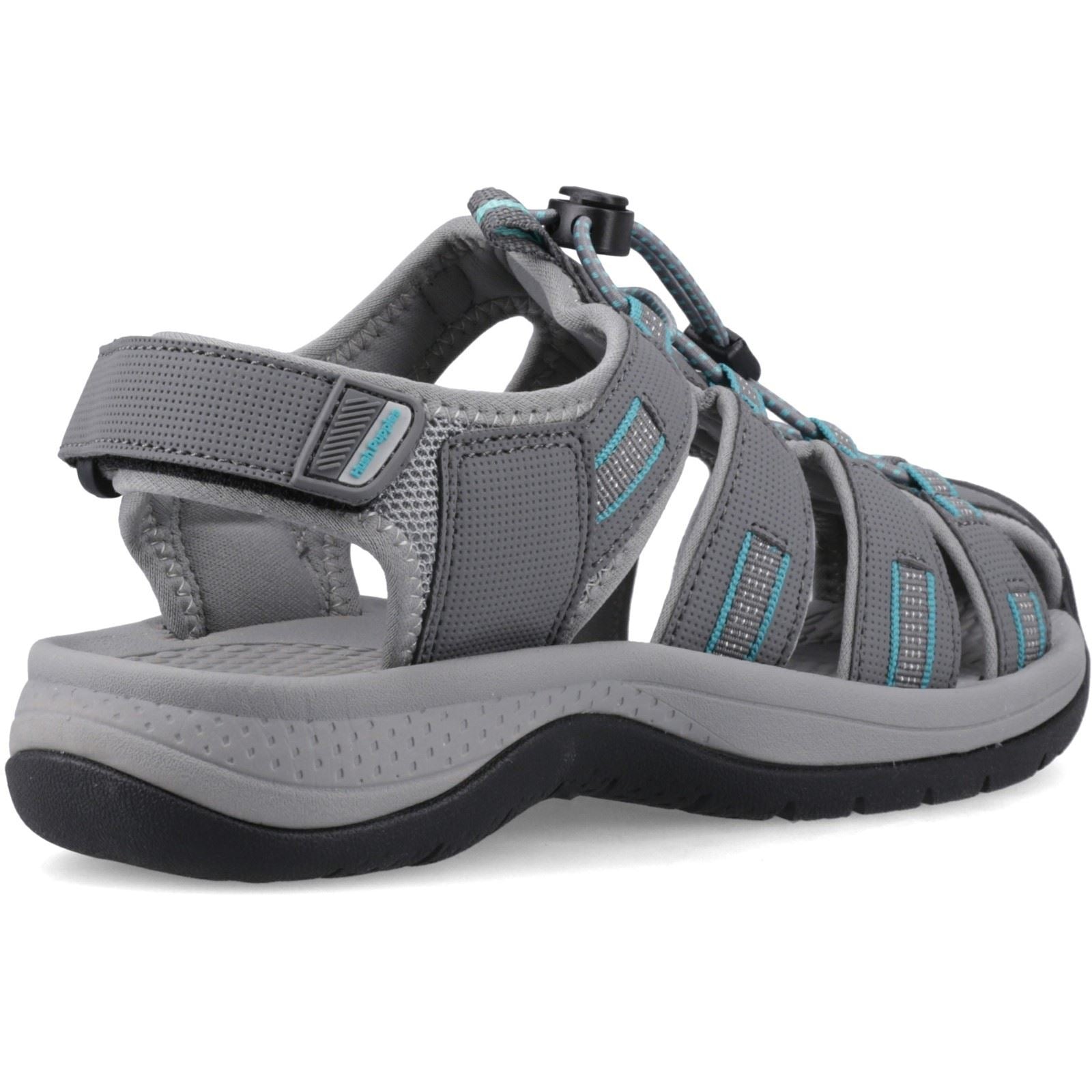 Hush Puppies Panama Sandal Textile Damen Graue Sandalen
