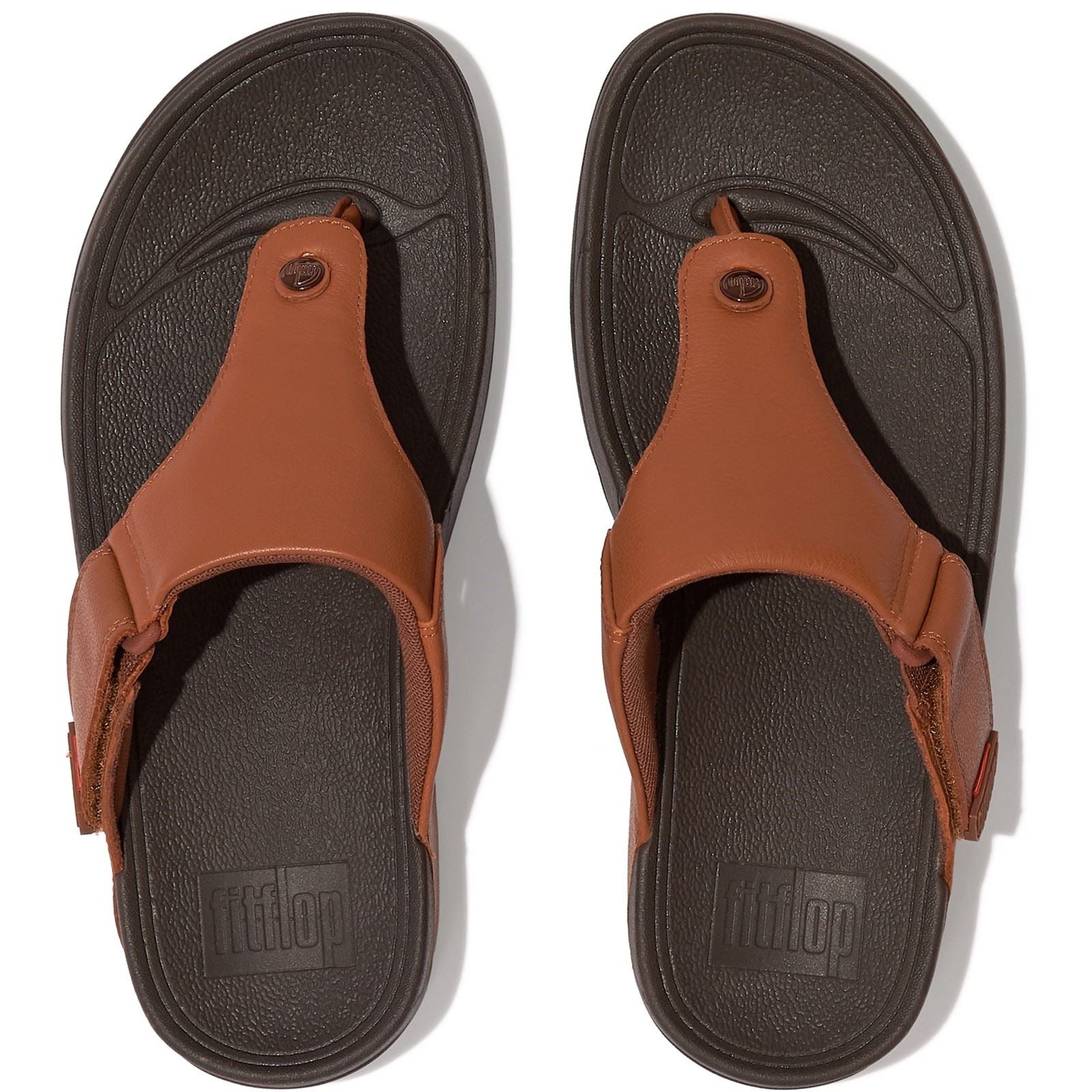 Fitflop Trakk II Leder Herren Dunkelbraune Sandalen