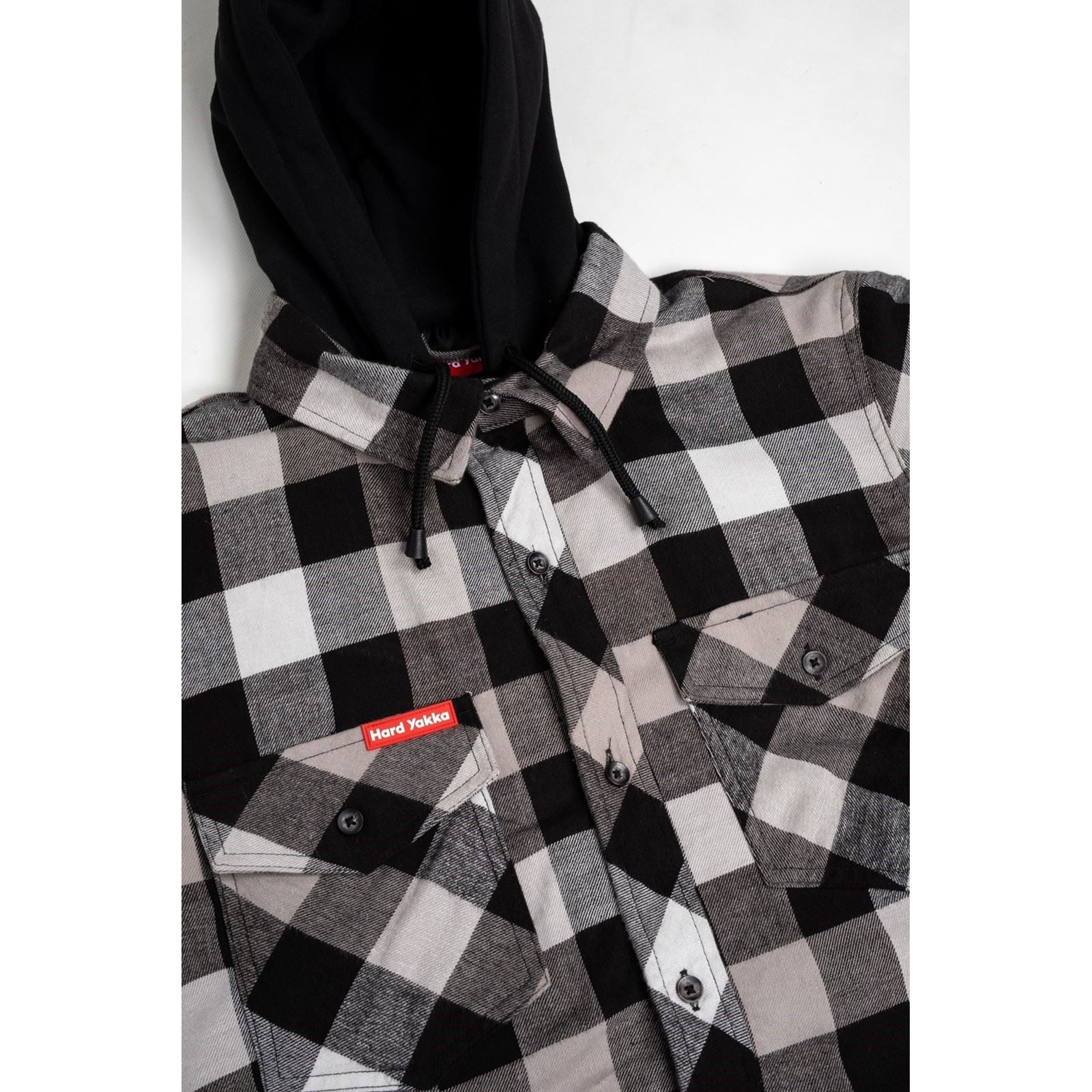 Hard Yakka Quilted Flannel Shacket Herren Graues Hemdjacke
