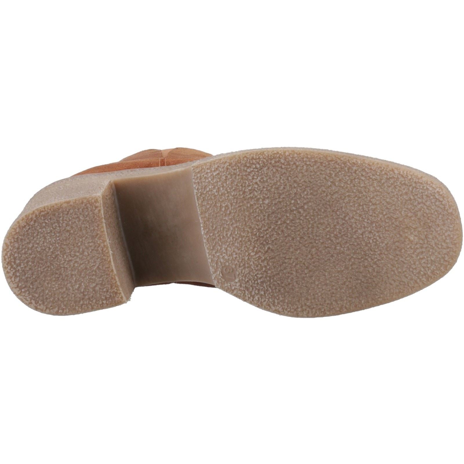 Hush Puppies Felicia Damen Stiefeletten mit Absatz in Camel Wildleder