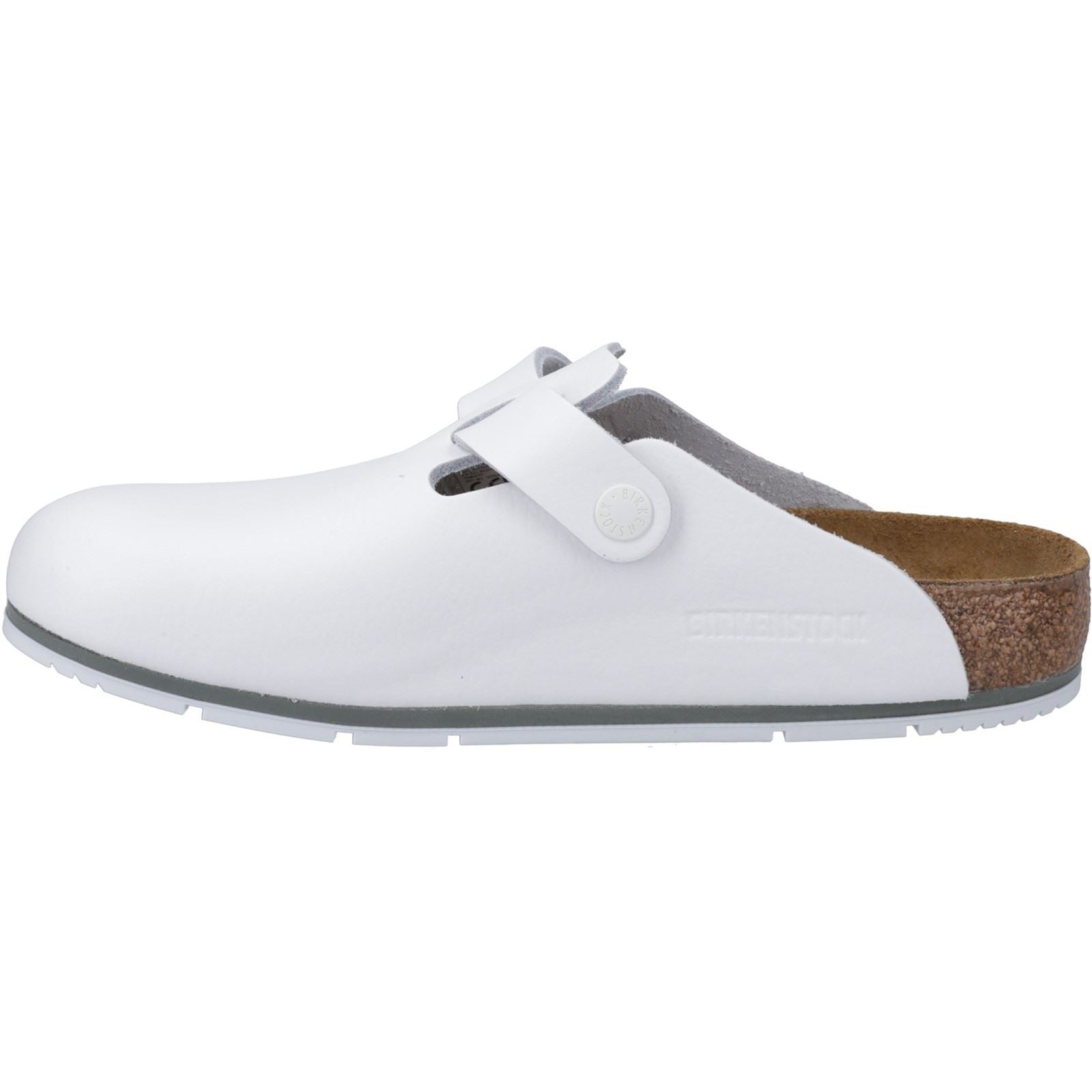 Birkenstock Boston Pro Damen Clogs Aus Weißem Leder