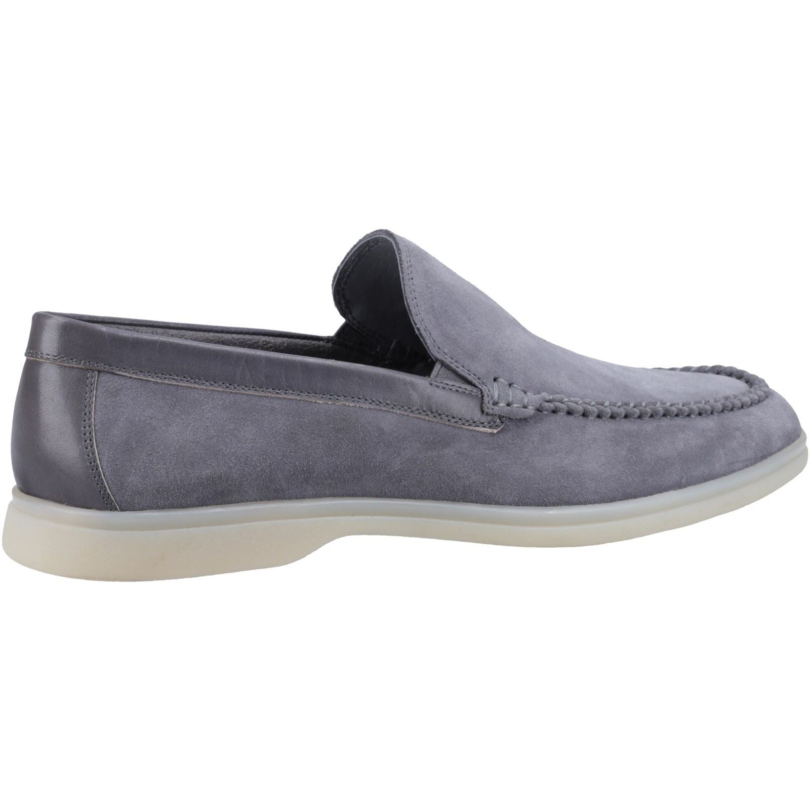 Hush Puppies Leon Herren Lederslipper In Grau Aus Wildleder