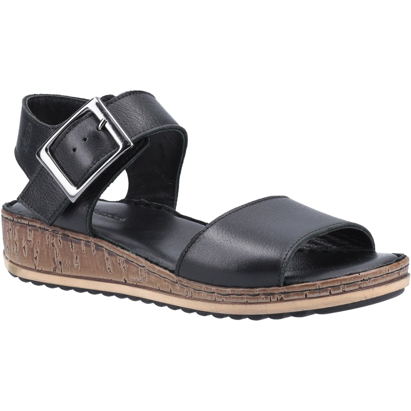 Hush Puppies Ellie Damen Sandalen Aus Schwarzem Leder