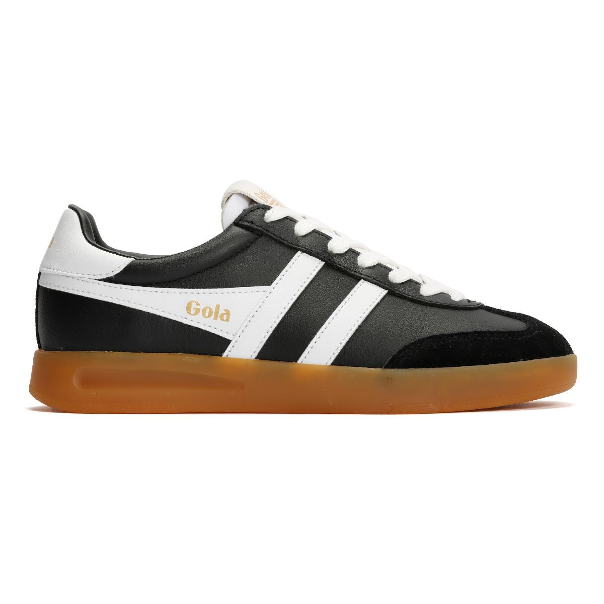Gola Cyclone Leder Damen Schwarze Sneaker