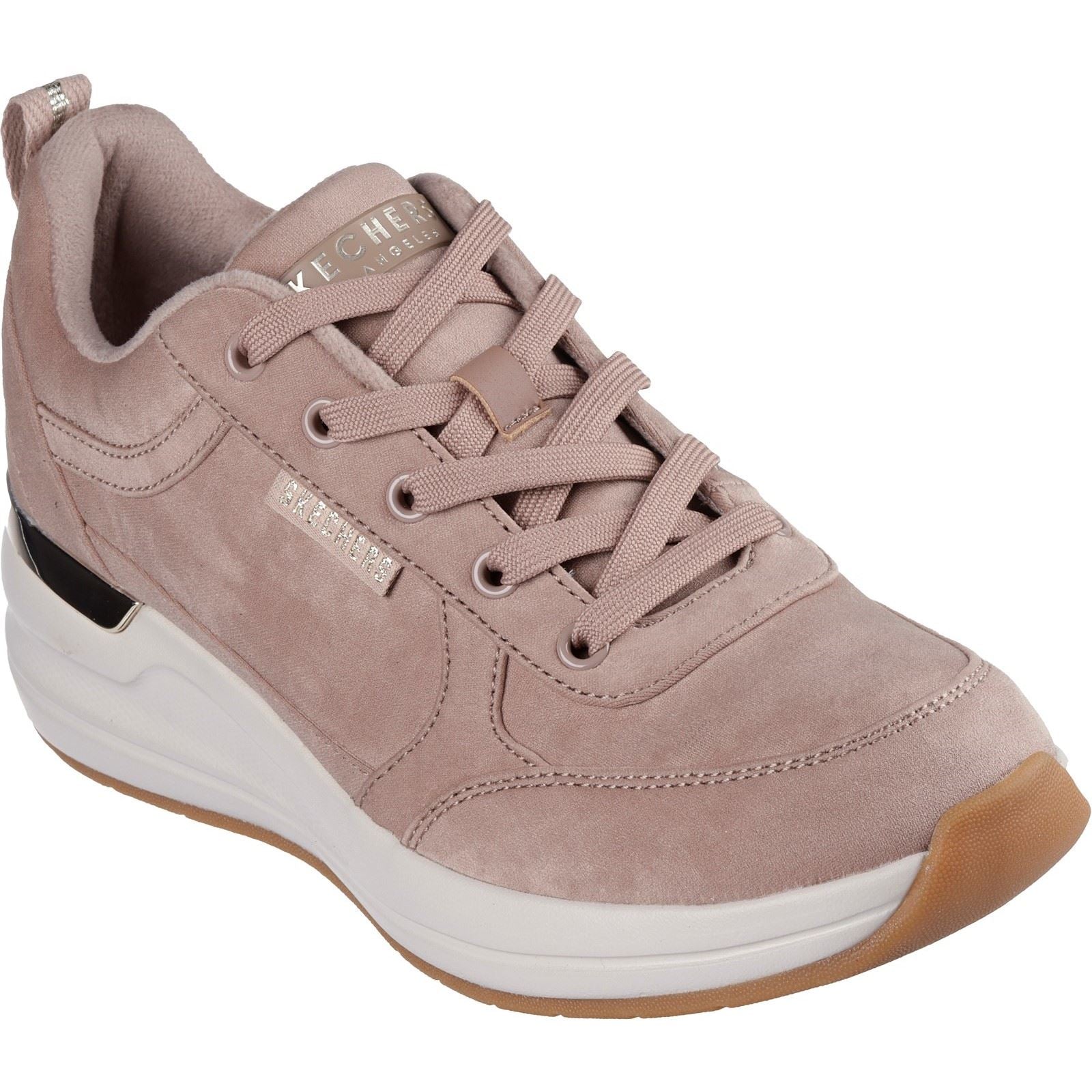 Skechers Billion 2 Prissy N Plush Textile Damen-Taupe-Sneakers
