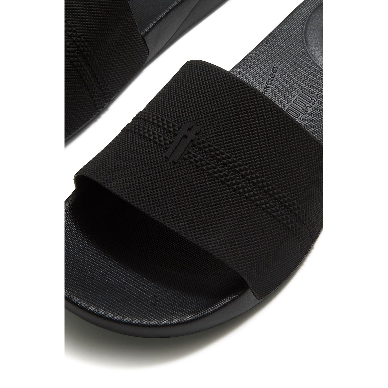 Fitflop iQushion Pool Slides Polyurethan Männer Ganz Schwarze Slides