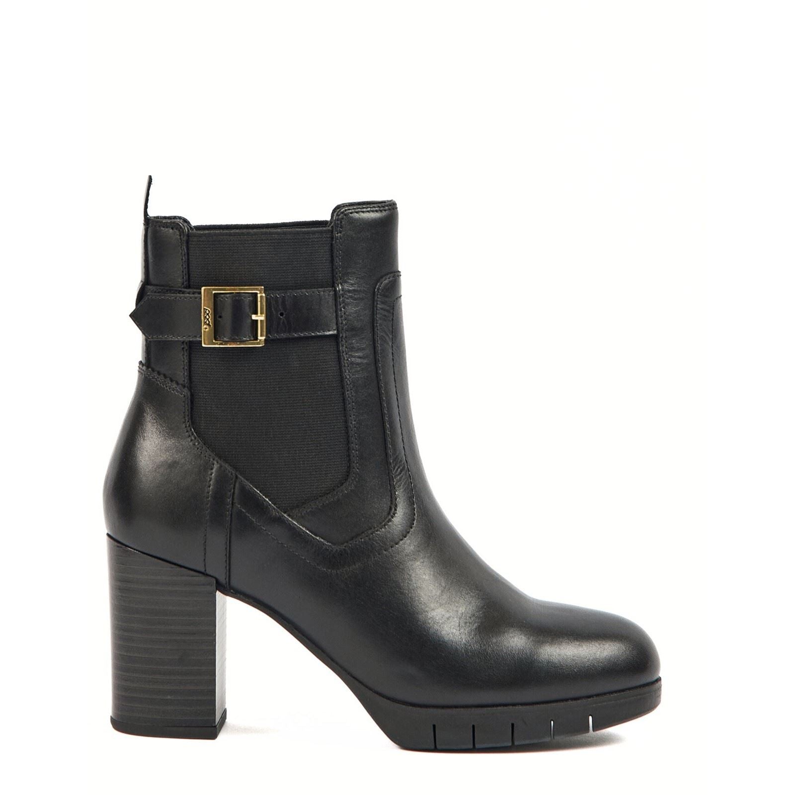 Pod Nala Leder /Textil-Damenstiefel In Schwarz
