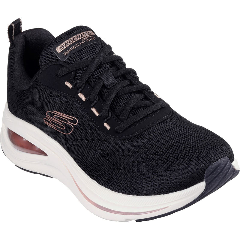 Skechers Skech-Air Meta Neutral Air Synthetik Damen Sneaker Schwarz/Roségold