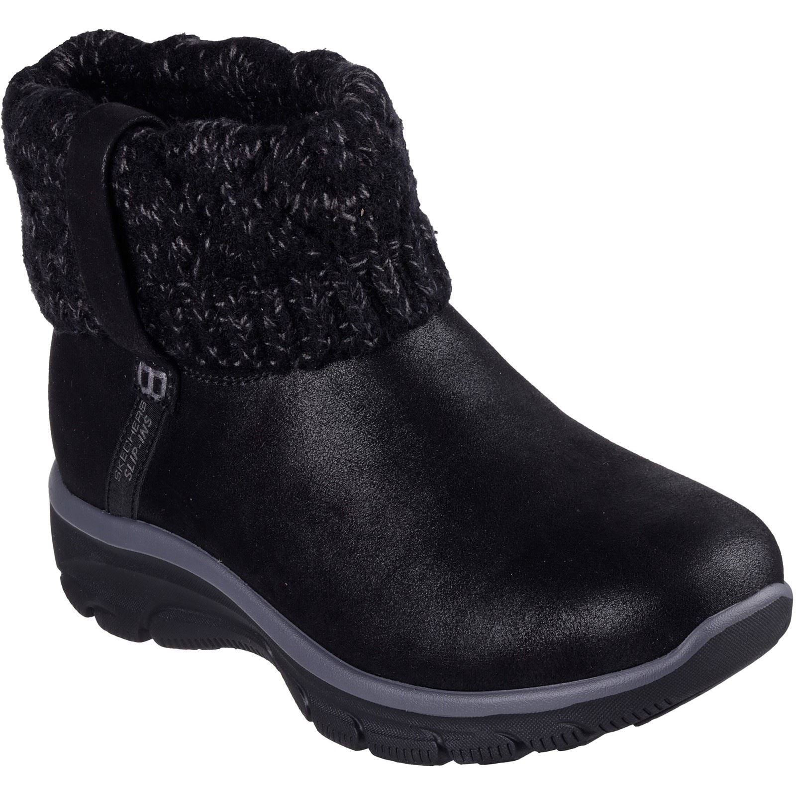 Skechers Easy Going Cozy Weather 2 Textil Damen Schwarze Winter Stiefeletten