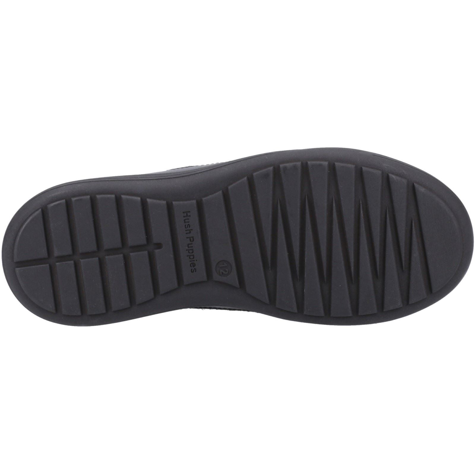 Hush Puppies Shane Junior Die Schwarzen Schnürschuhe Für Jungen Aus Leder