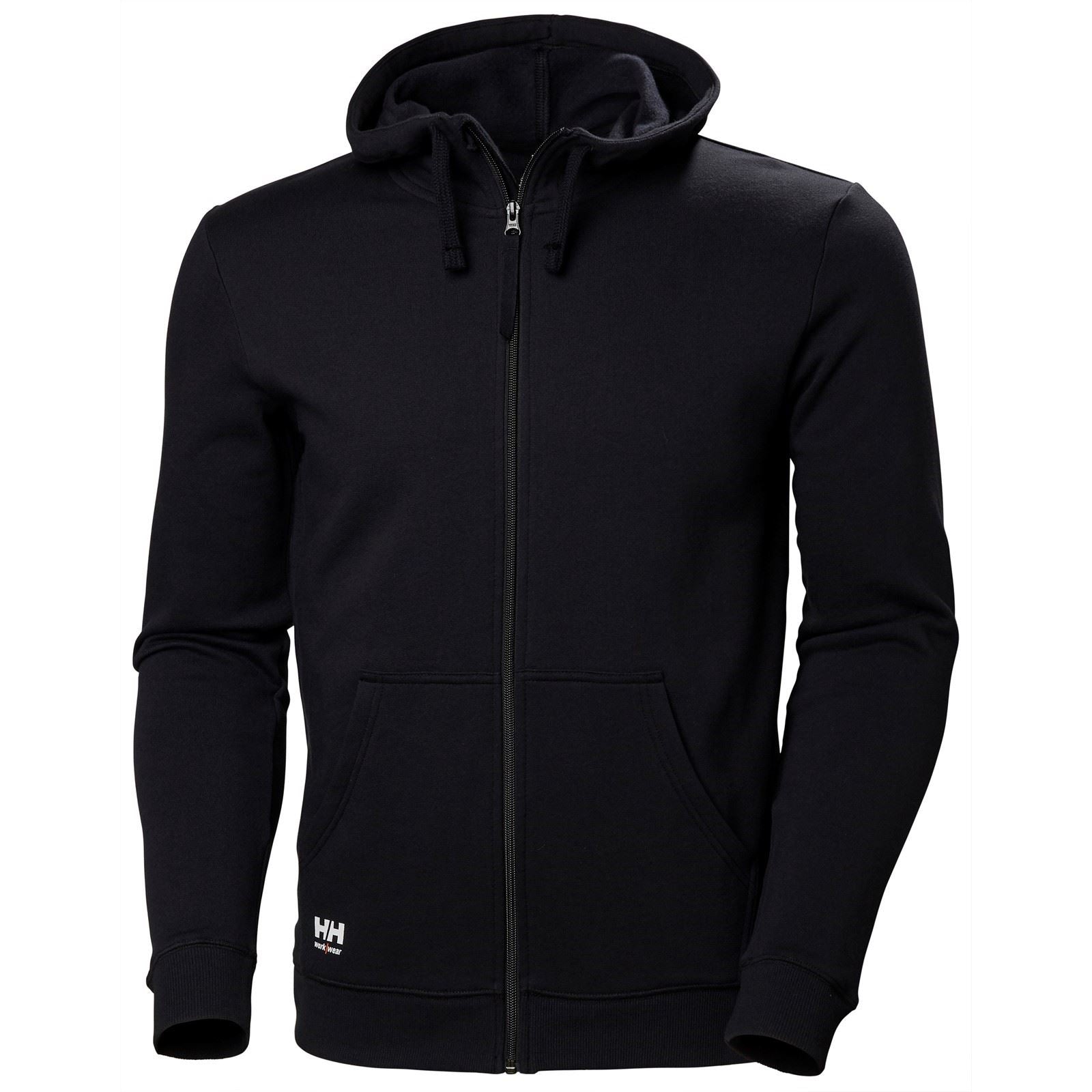 Helly Hansen Workwear Manchester Zip Baumwolle Herren Schwarzes Kapuzensweatshirt