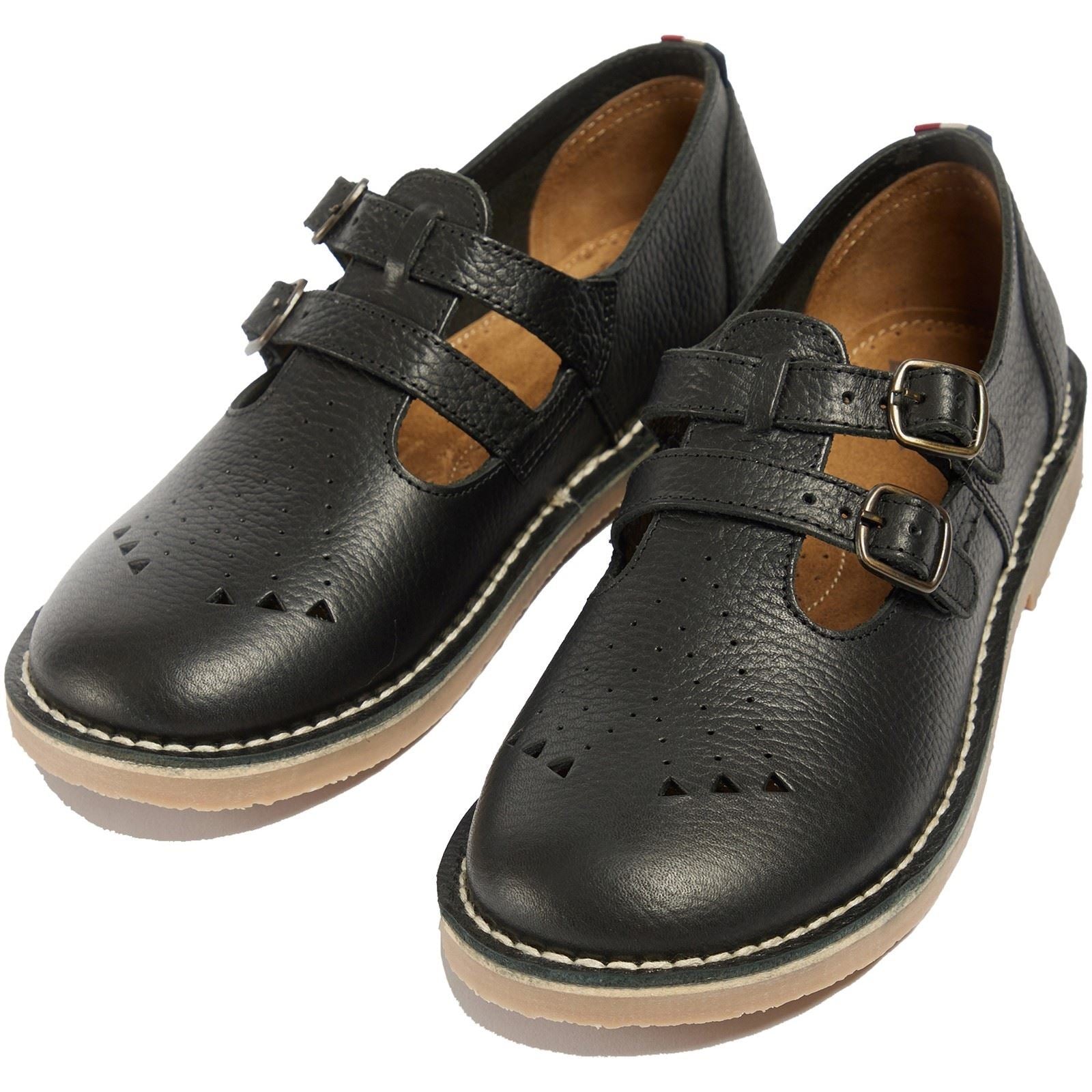 Pod Marley Leder Damen Schwarze Schuhe