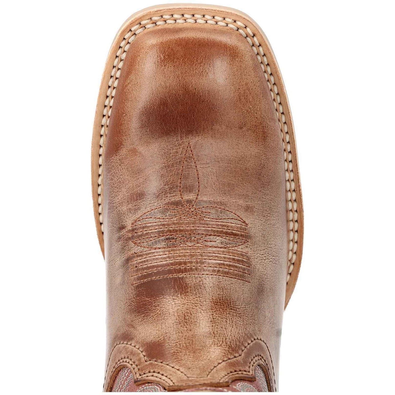 Durango Lady Rebel Pro Leder Damen Stiefeletten In Mattem Braun/Himmelblau