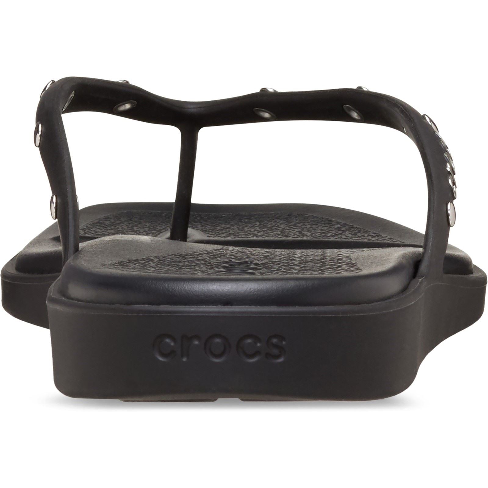 Crocs Miami Studded Flip Thermoplastische Schwarze Flip-Flops Für Damen