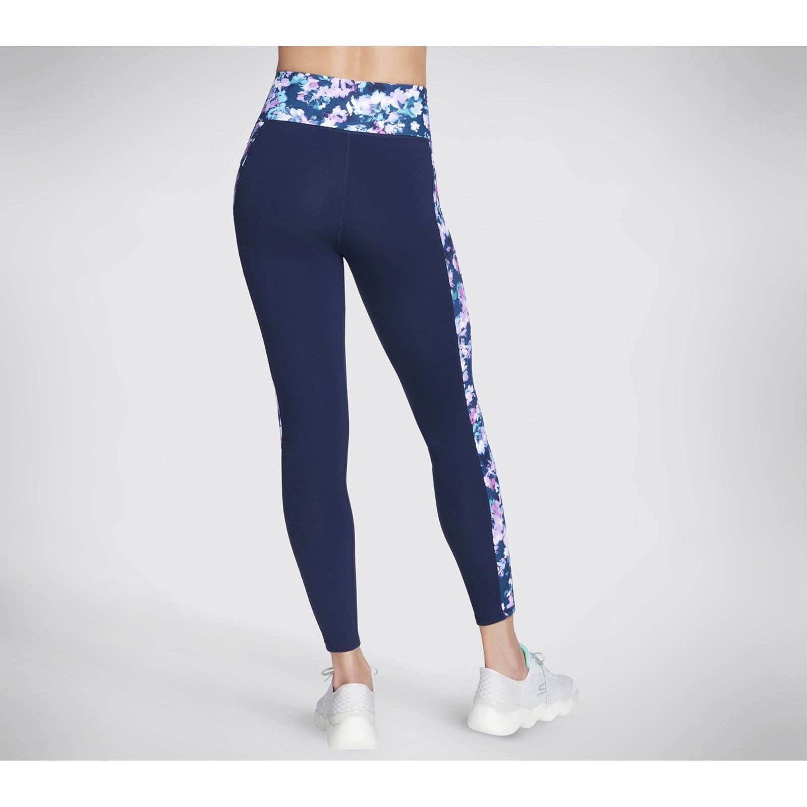 Skechers Performance GOWALK Misty Floral Legging Nylon Damen Blaue Sportleggings