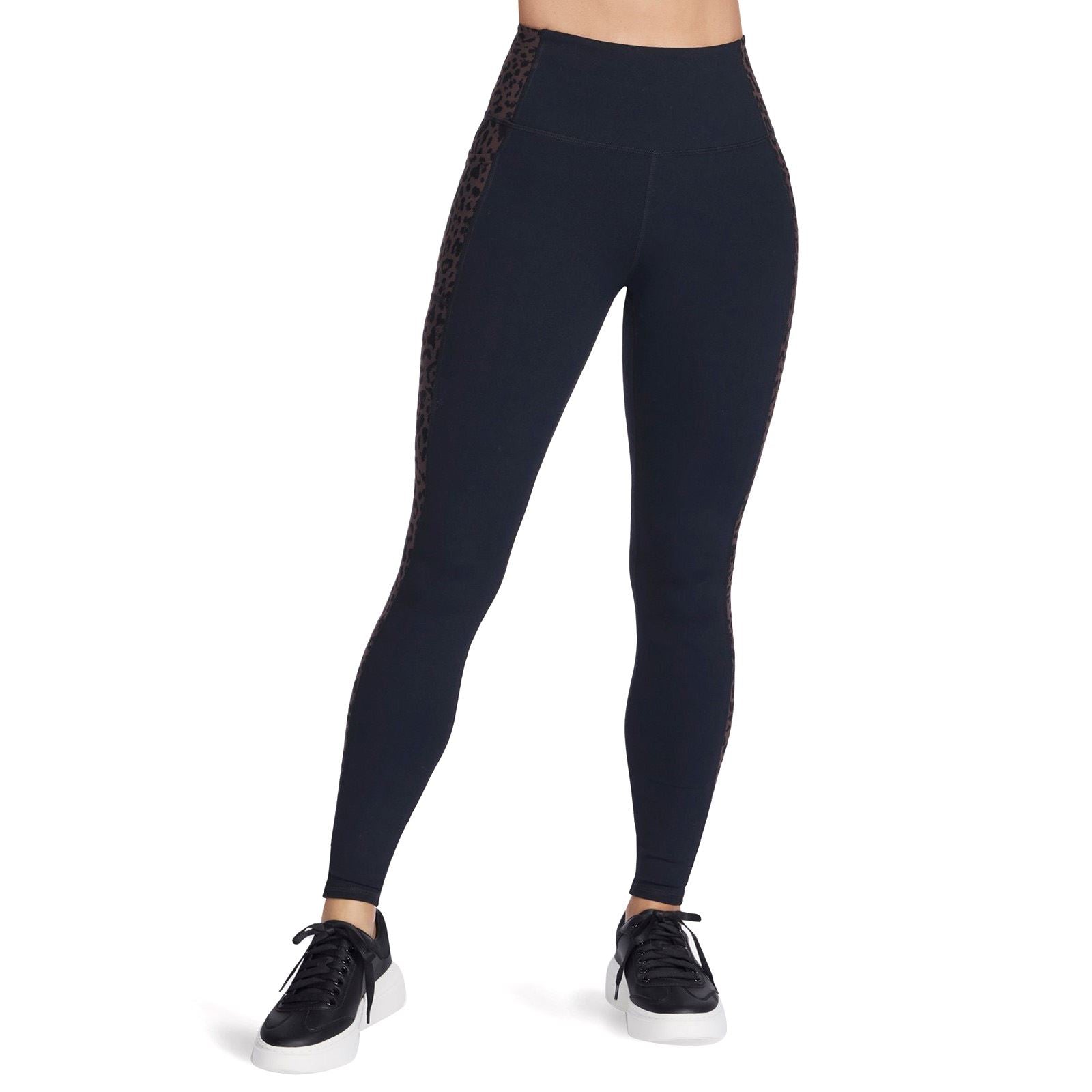Skechers Performance GO WALK Cheetah Legging Nylon Damen Braune Sportleggings