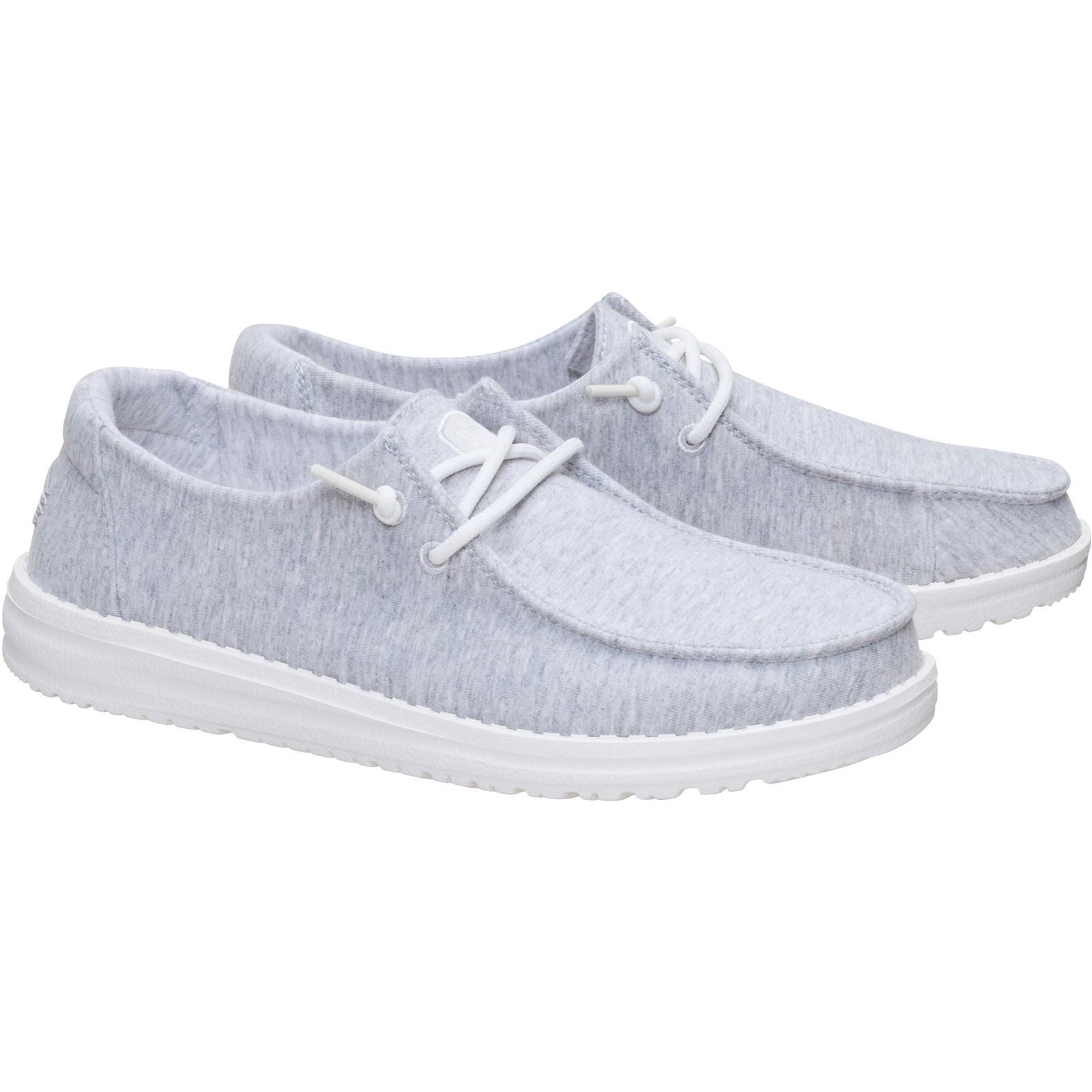 HEYDUDE Wendy Stretch Jersey Textil Damen Hellgraue Loafer