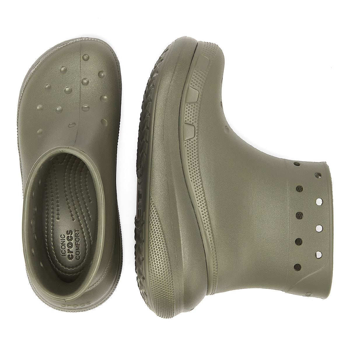 Crocs Klassische Crush-Stiefel Für Damen, Olivgrün