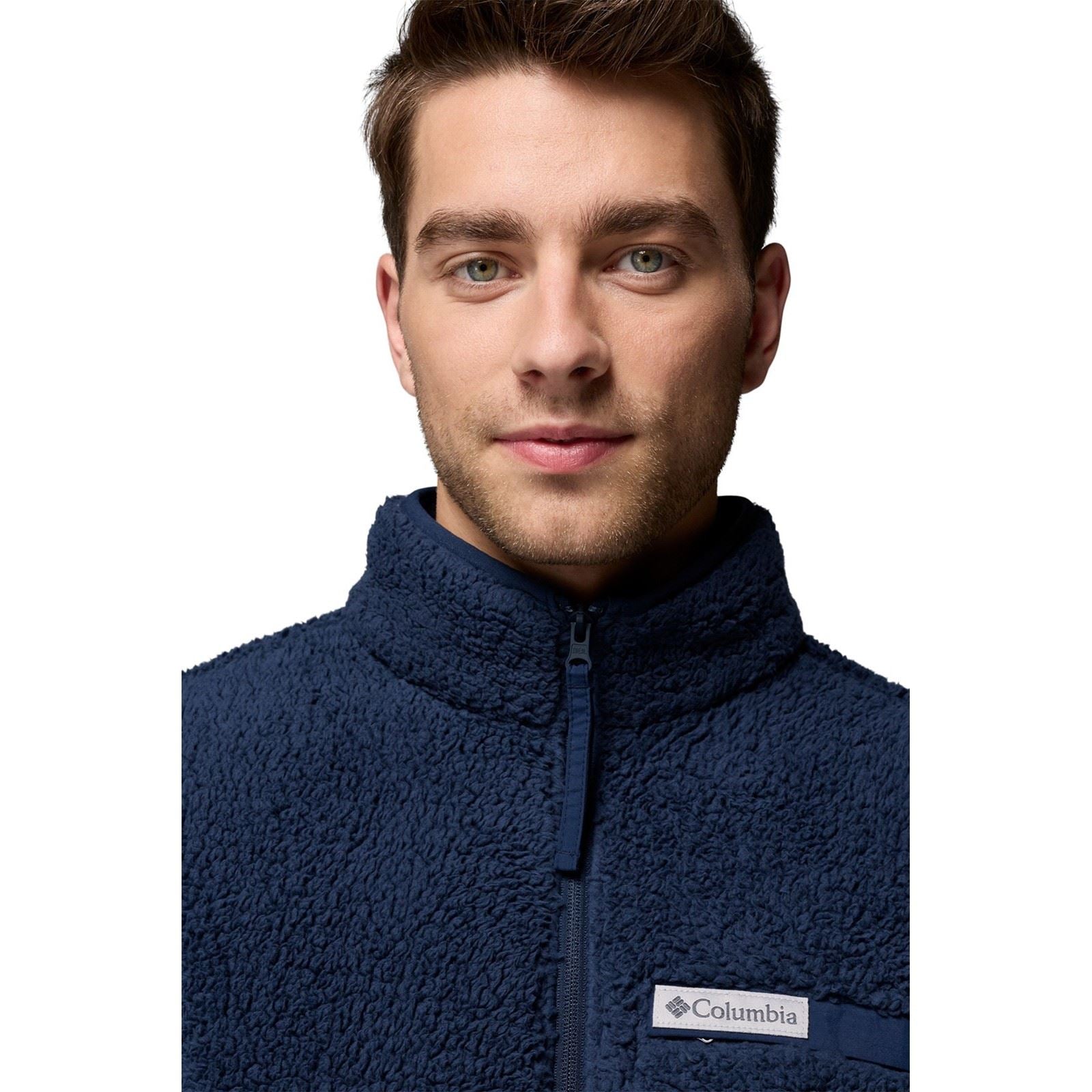 Columbia Rugged Ridge High Pile Full Zip Herren Blaue Fleecejacke