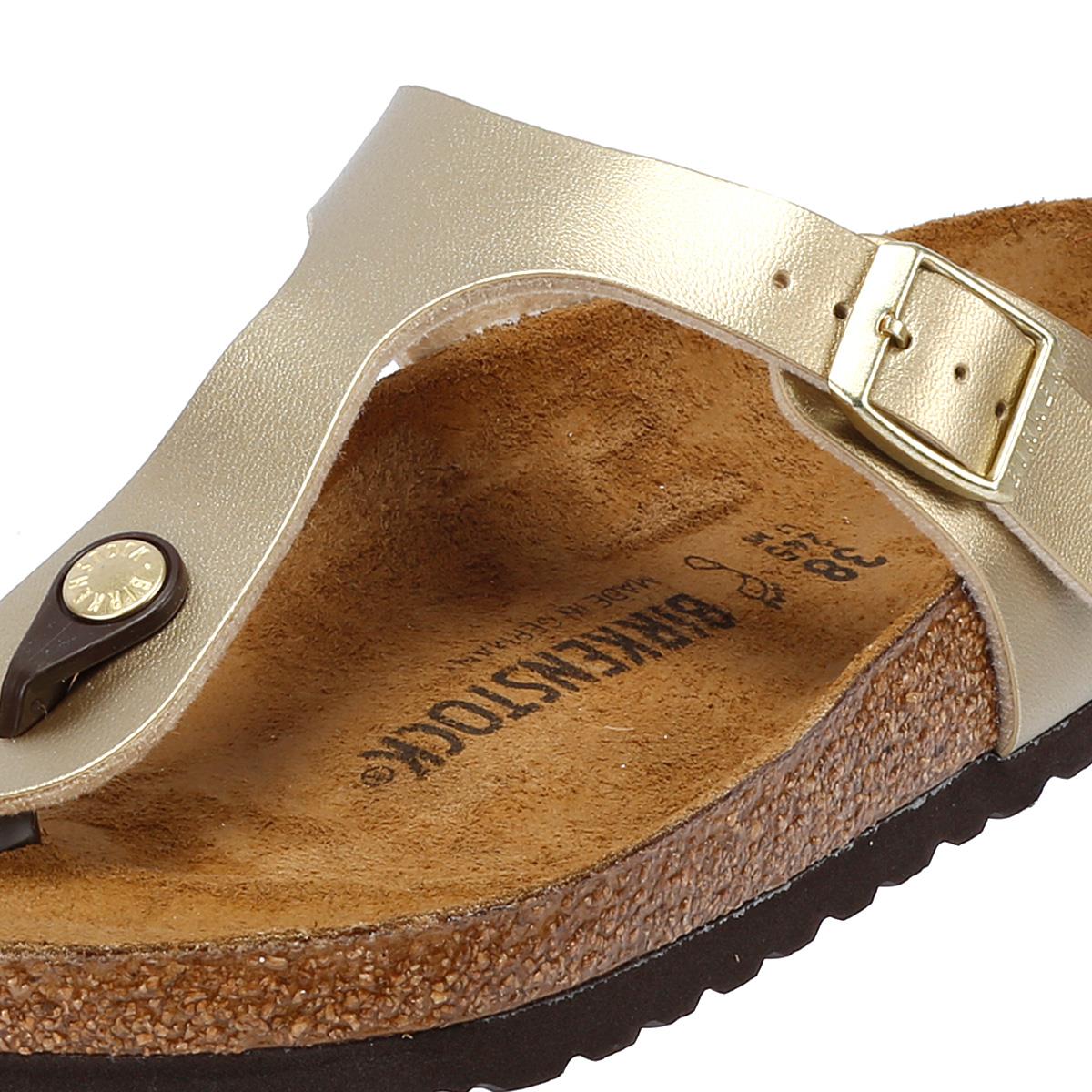 Birkenstock Gizeh Birko Flor Damen Sandalen In Gold