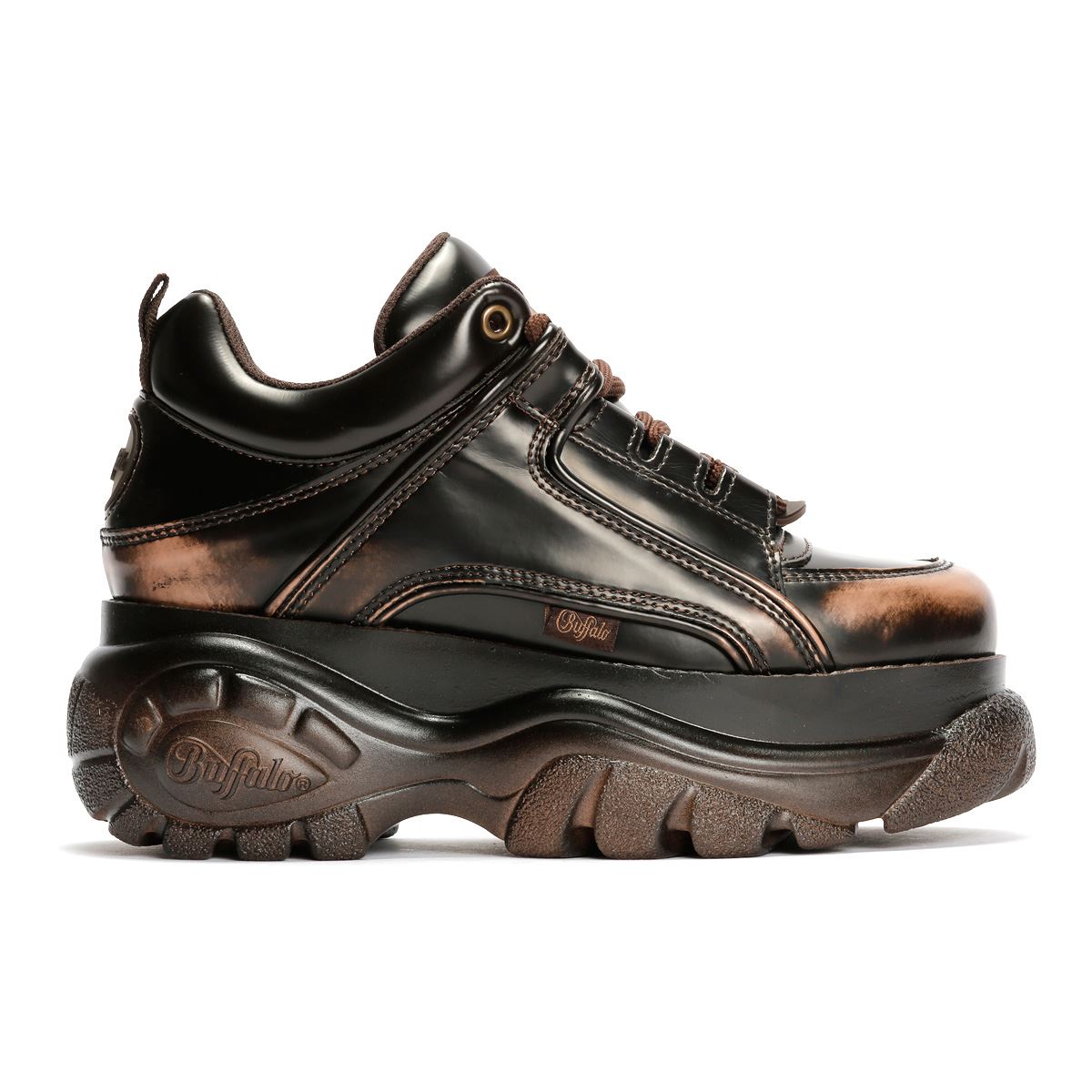 Buffalo 1339-14 Vegan Frauen Braune Sneakers