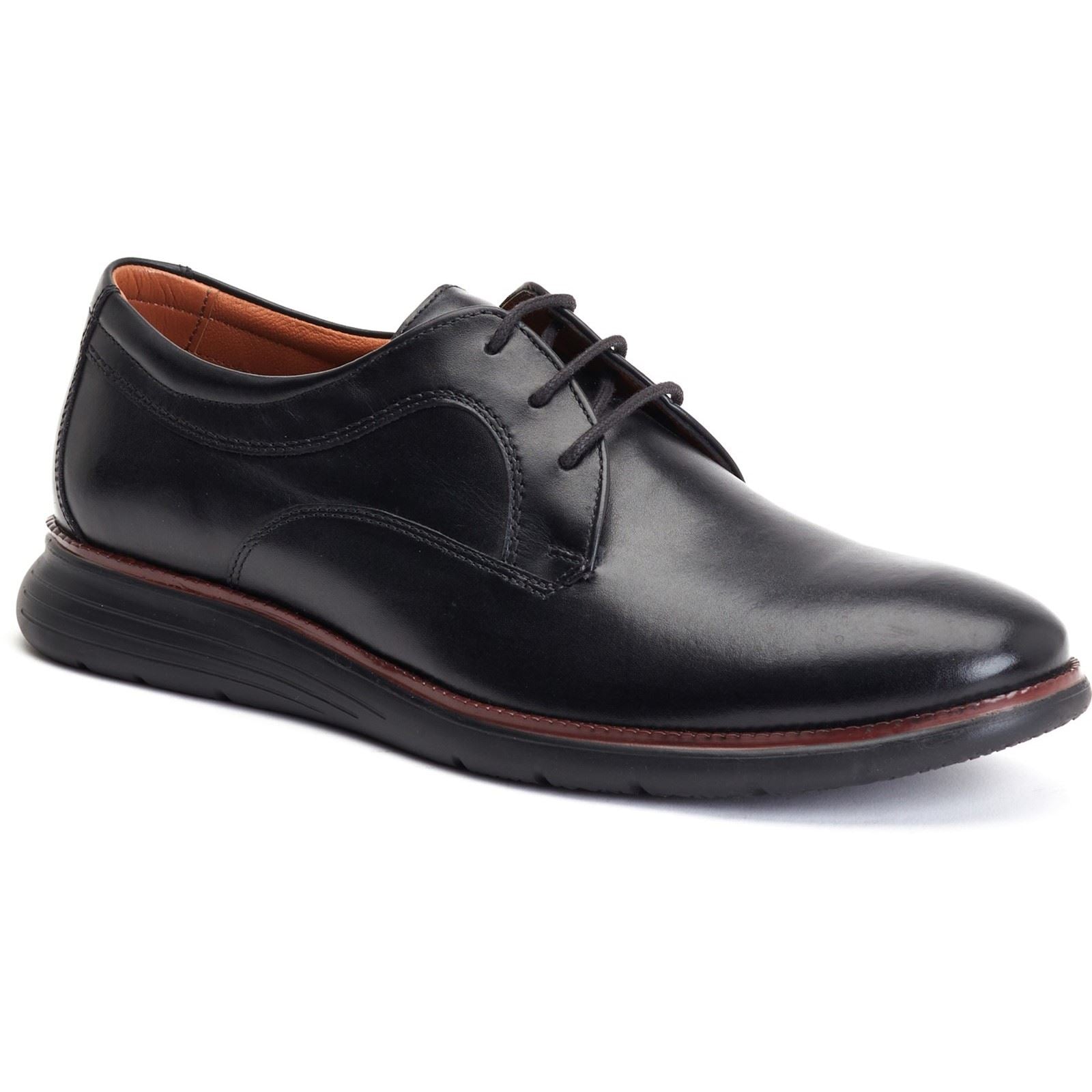 Base London Wing Leder Herrenschuhe In Schwarz Oxford Stil