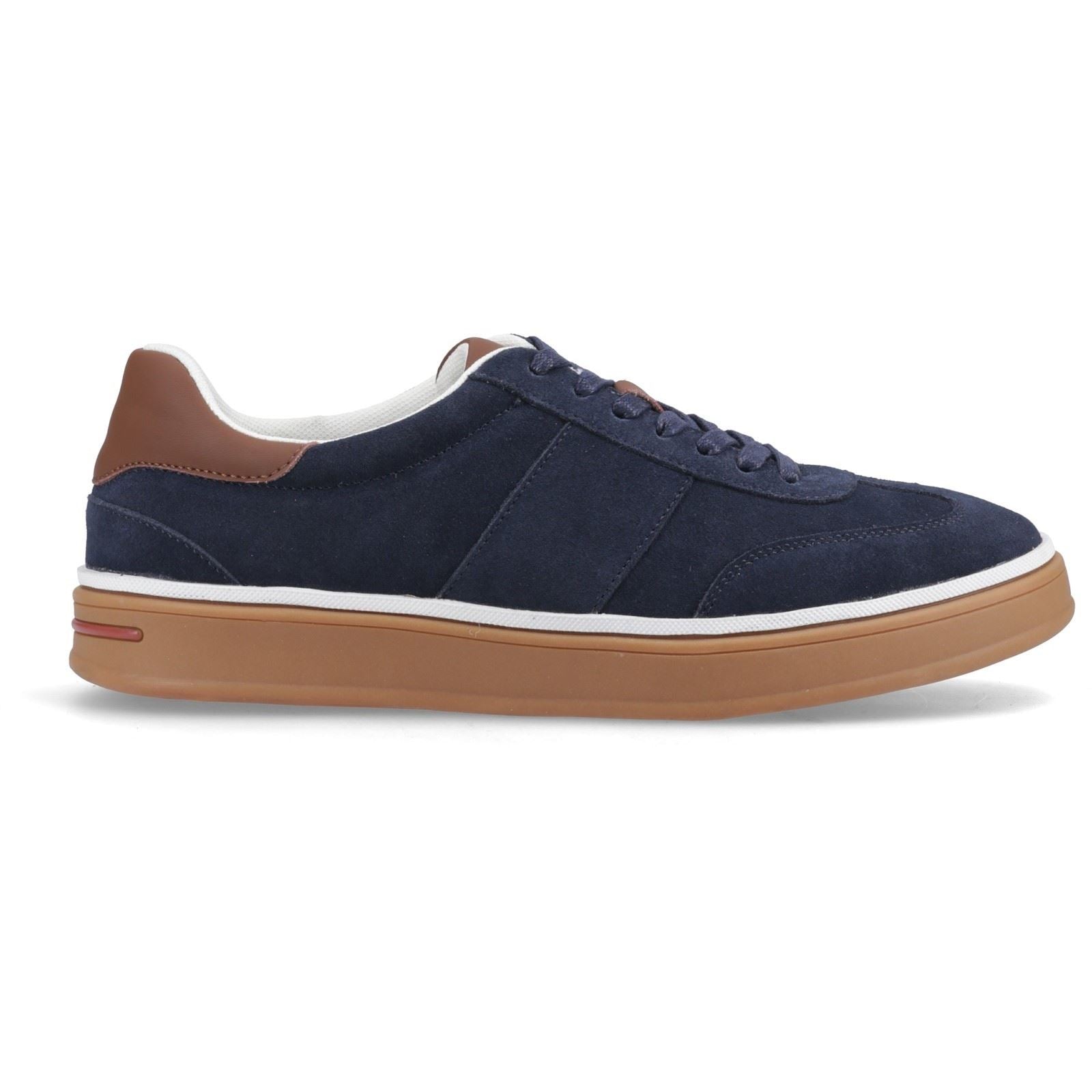 Hush Puppies Carlos Suede Trainer Carlos Suede Sneaker Leder Herren Marineblau Sneaker