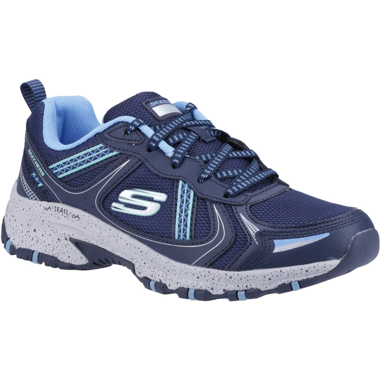Skechers Hillcrest Leder Damensneaker In Marineblau/Blau