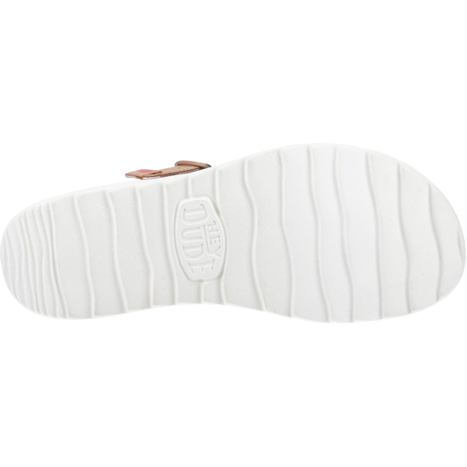 HEYDUDE Delray Buckle Classic Damen Sandalen In Tan Aus Polyester