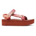 Teva Flatform Universal Damen Rote Sandalen