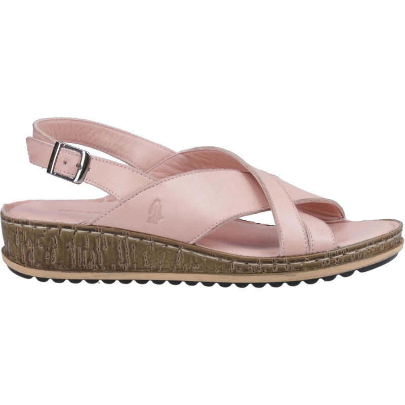Hush Puppies Elena Damen Keilsandalen Aus Leder In Rosa