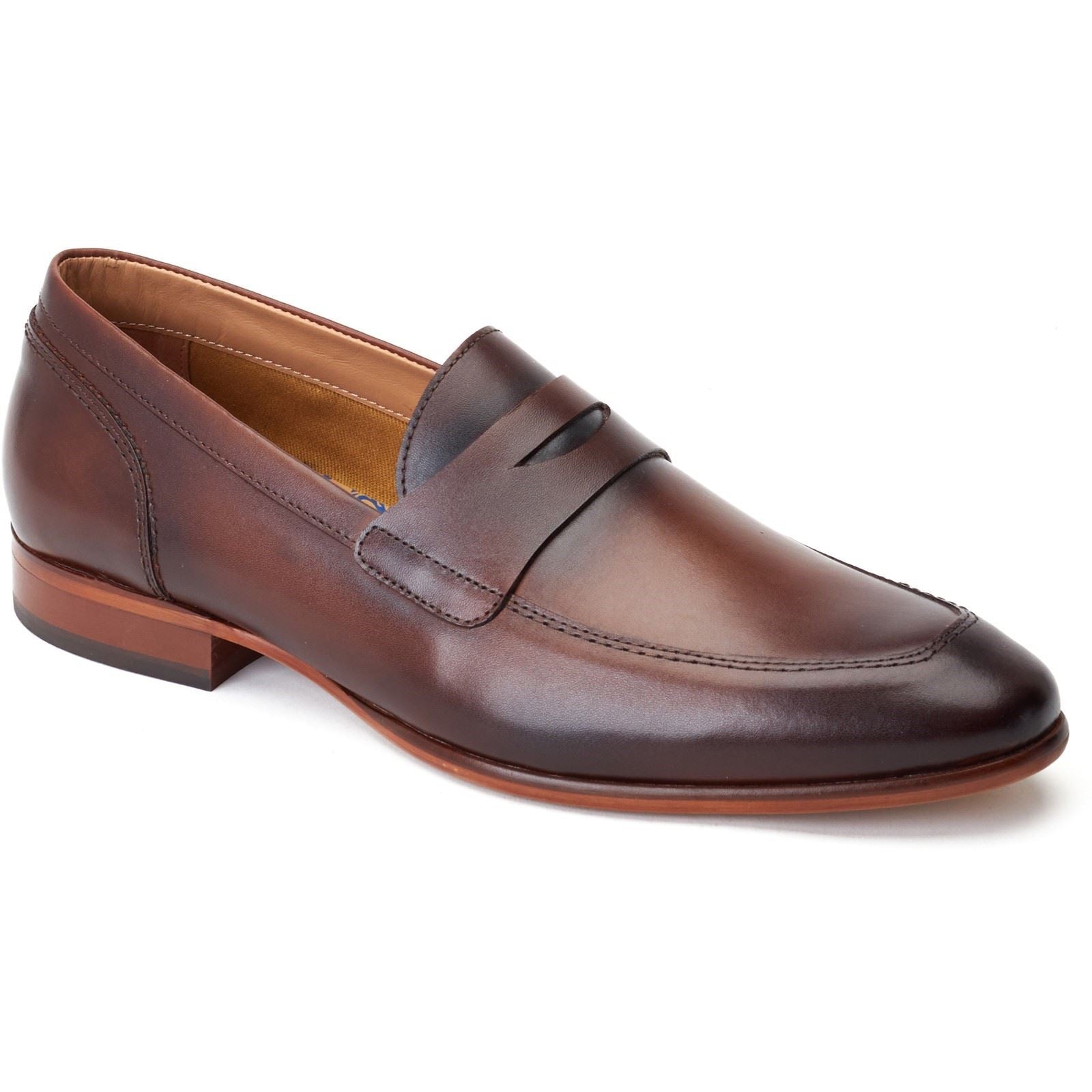 Base London Bruno Herrenschuhe Aus Gebranntem Braunem Leder