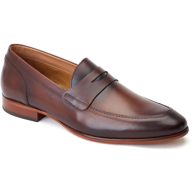 Base London Bruno Herrenschuhe Aus Gebranntem Braunem Leder