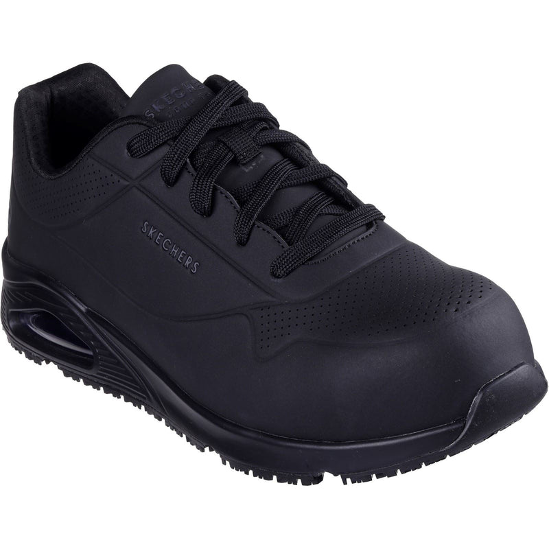 Skechers Workwear Uno SR - Doltin Durabuck Herren Schwarze Farbe Sicherheits Sneaker